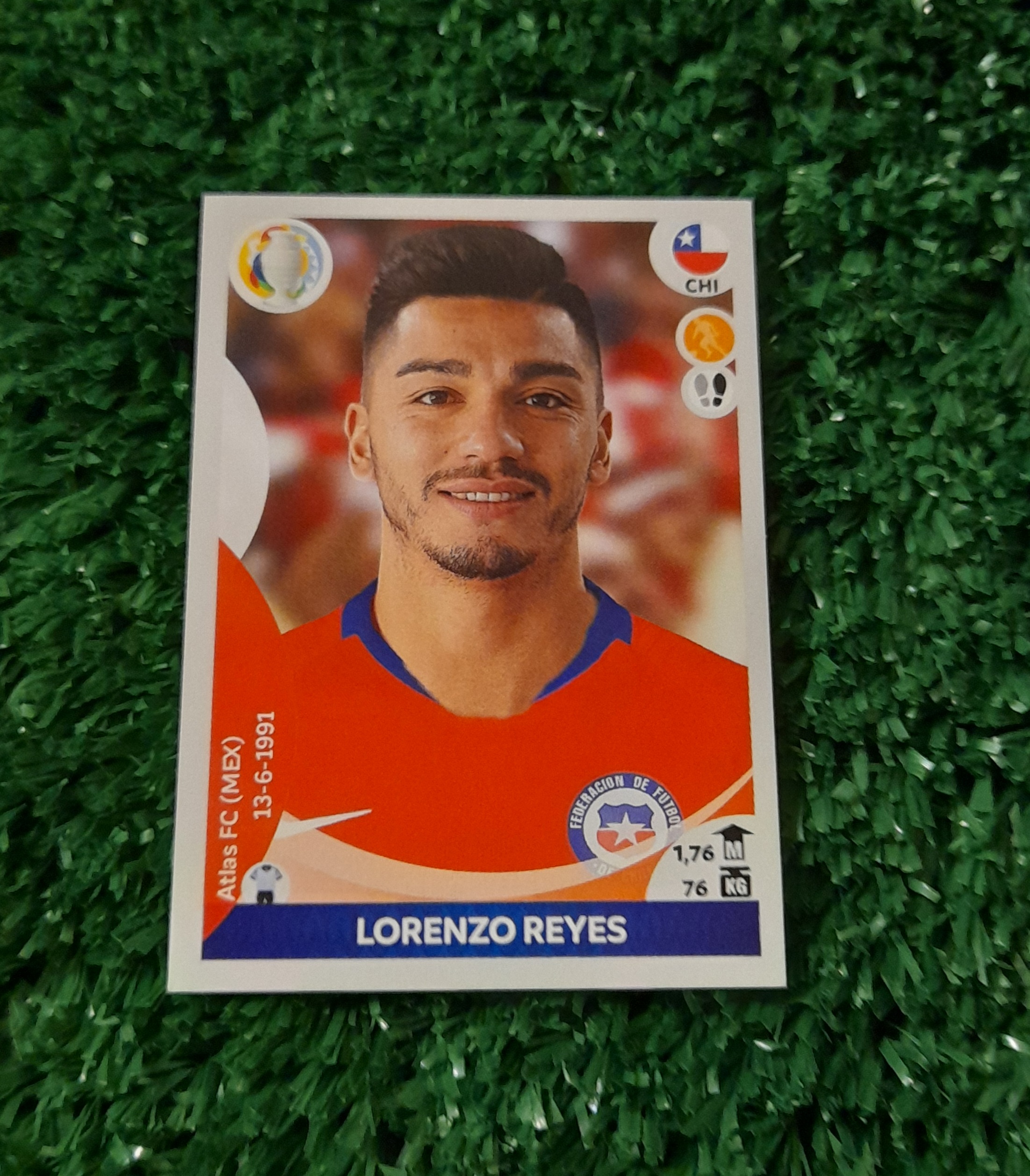 Lamina Lorenzo Reyes Chile Copa America 2021 Panini #162