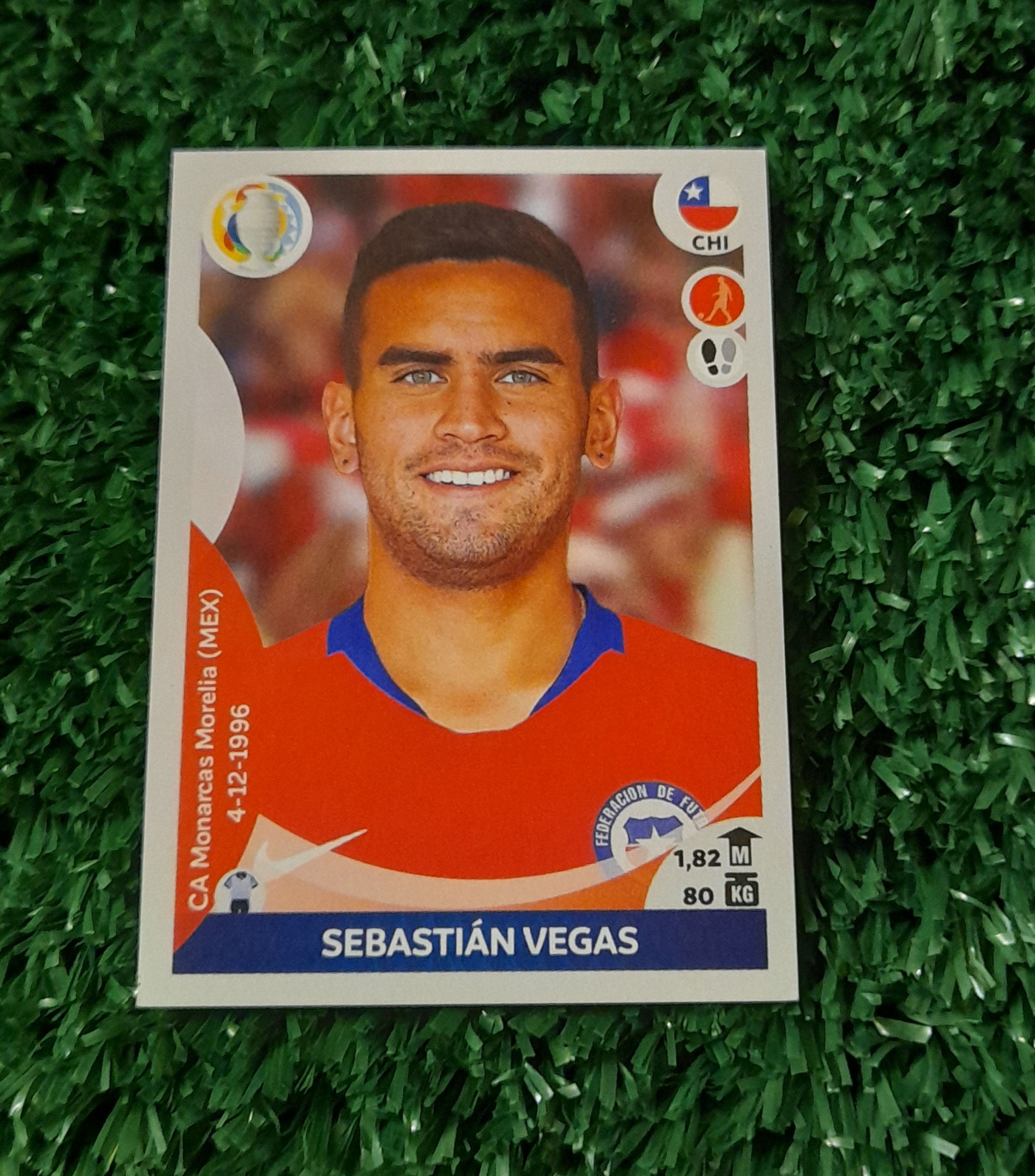 Lamina Sebastian Vegas Chile Copa America 2021 Panini #157
