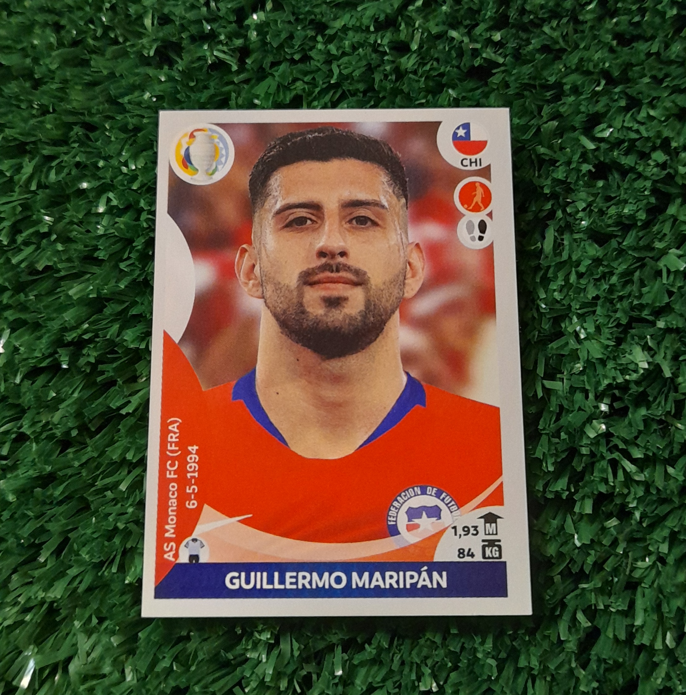 Lamina Guillermo Maripan Chile Copa America 2021 Panini #155