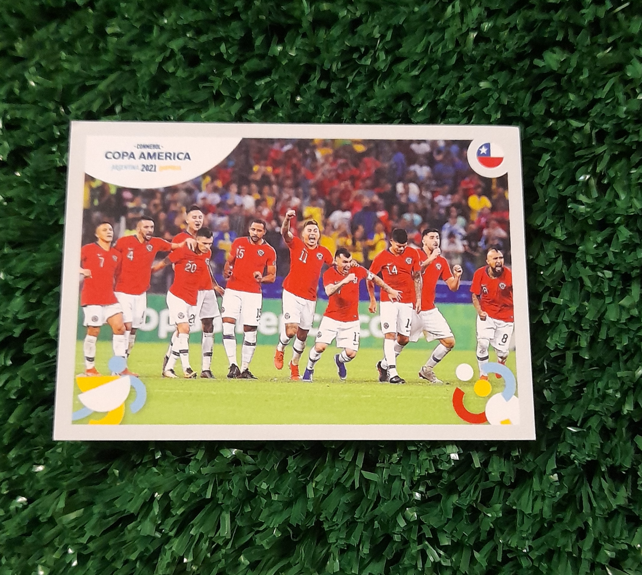 Lamina Celebracion Chile Copa America 2021 Panini #142