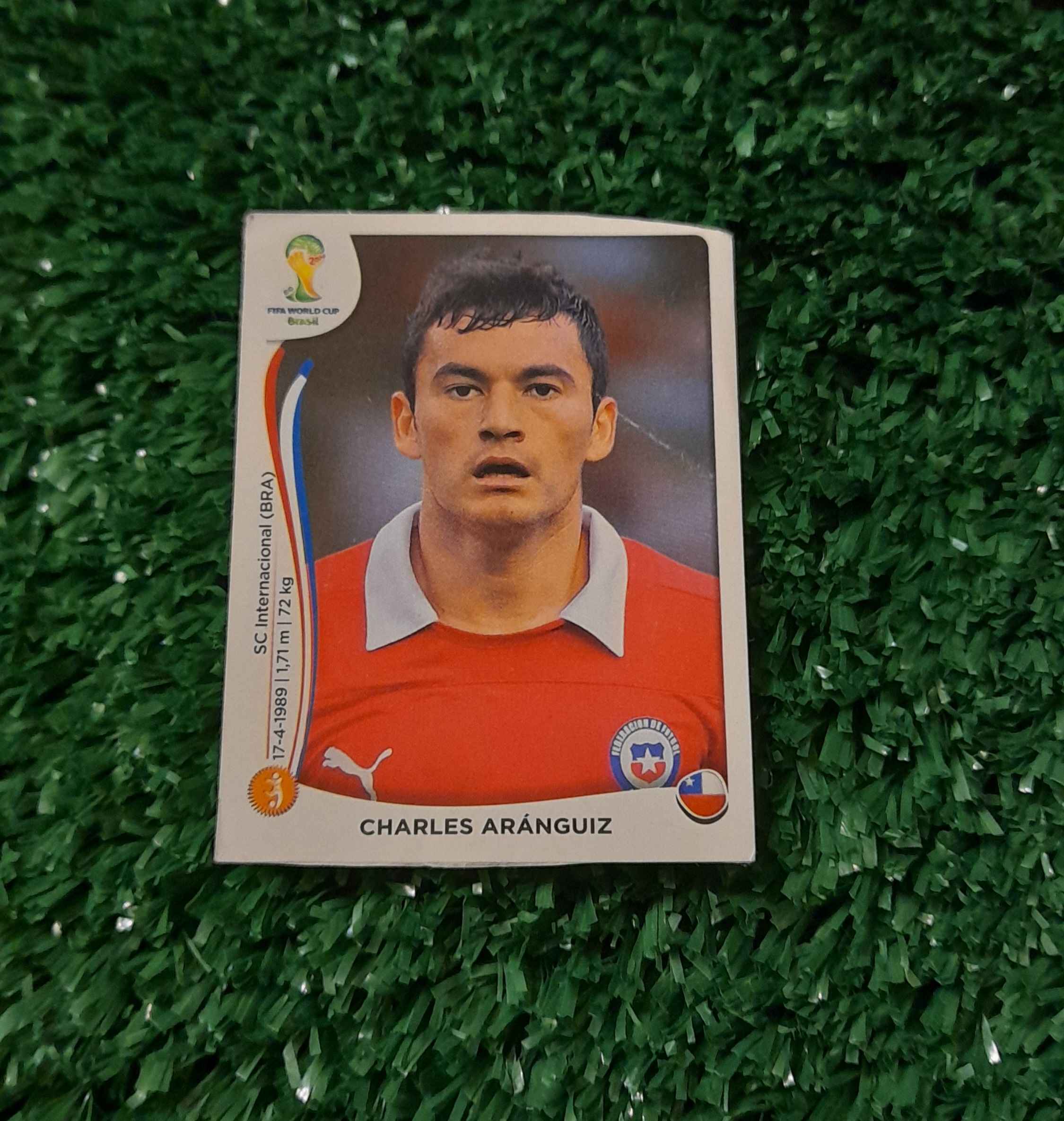 Lamina Charles Aranguiz Chile Mundia Brasil 2014 Panini #161