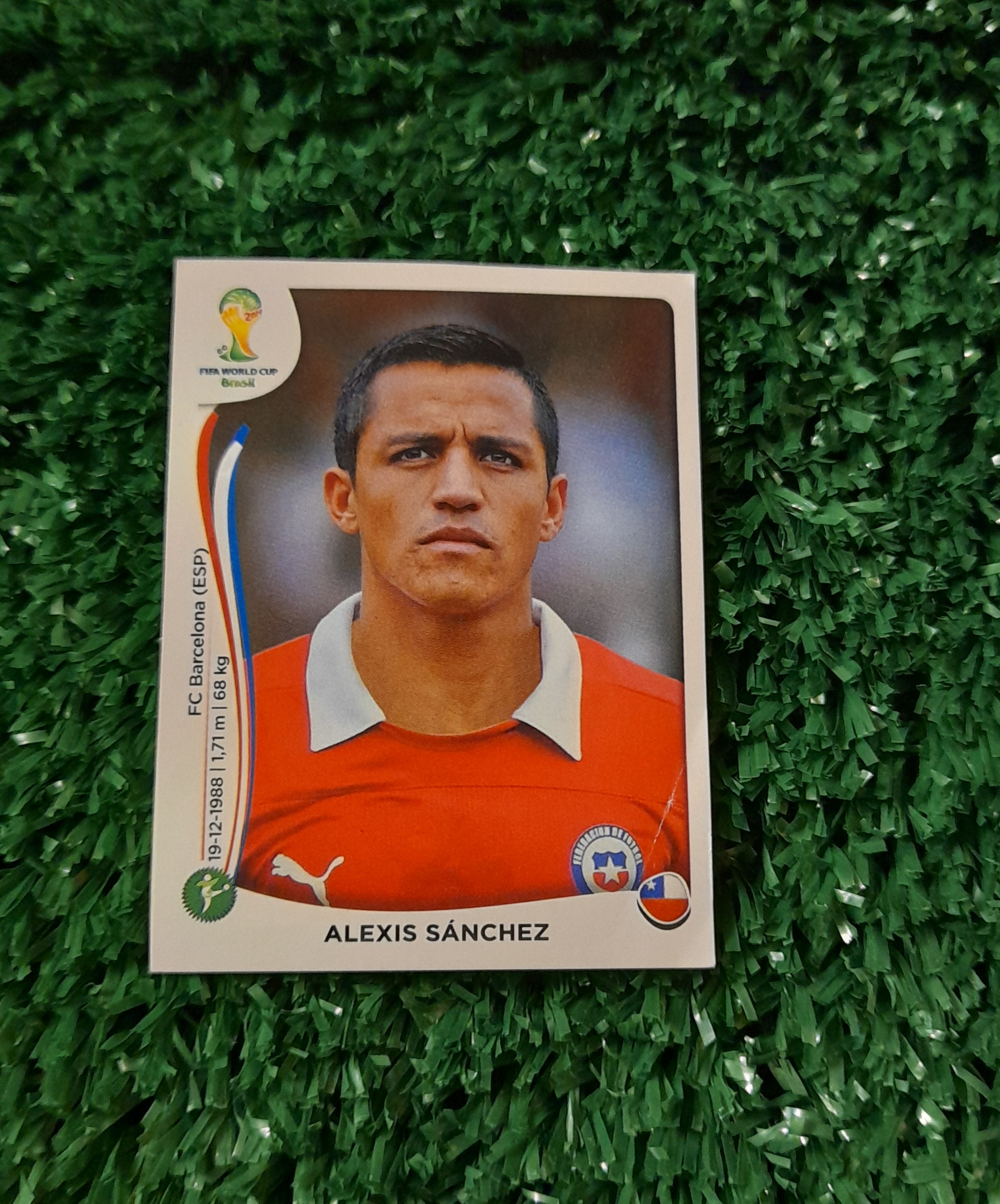 Lamina Alexis Sanchez Chile Mundia Brasil 2014 Panini #164