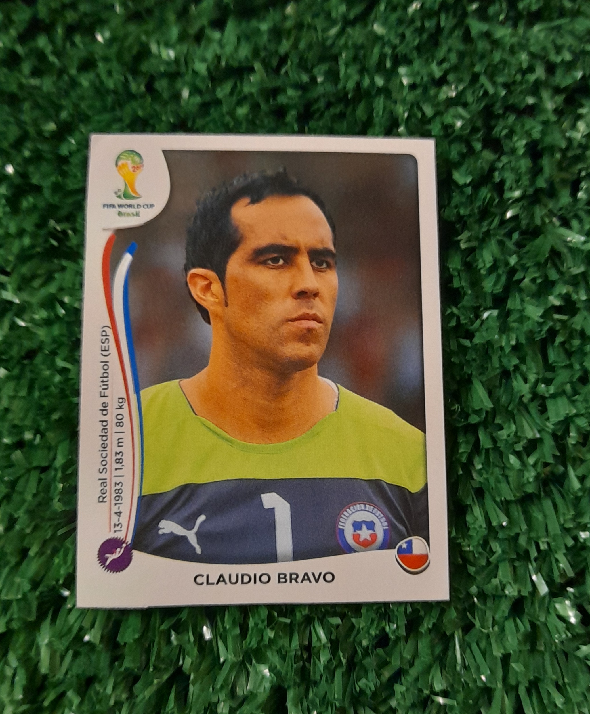 Lamina Claudio Bravo Chile Mundia Brasil 2014 Panini #148