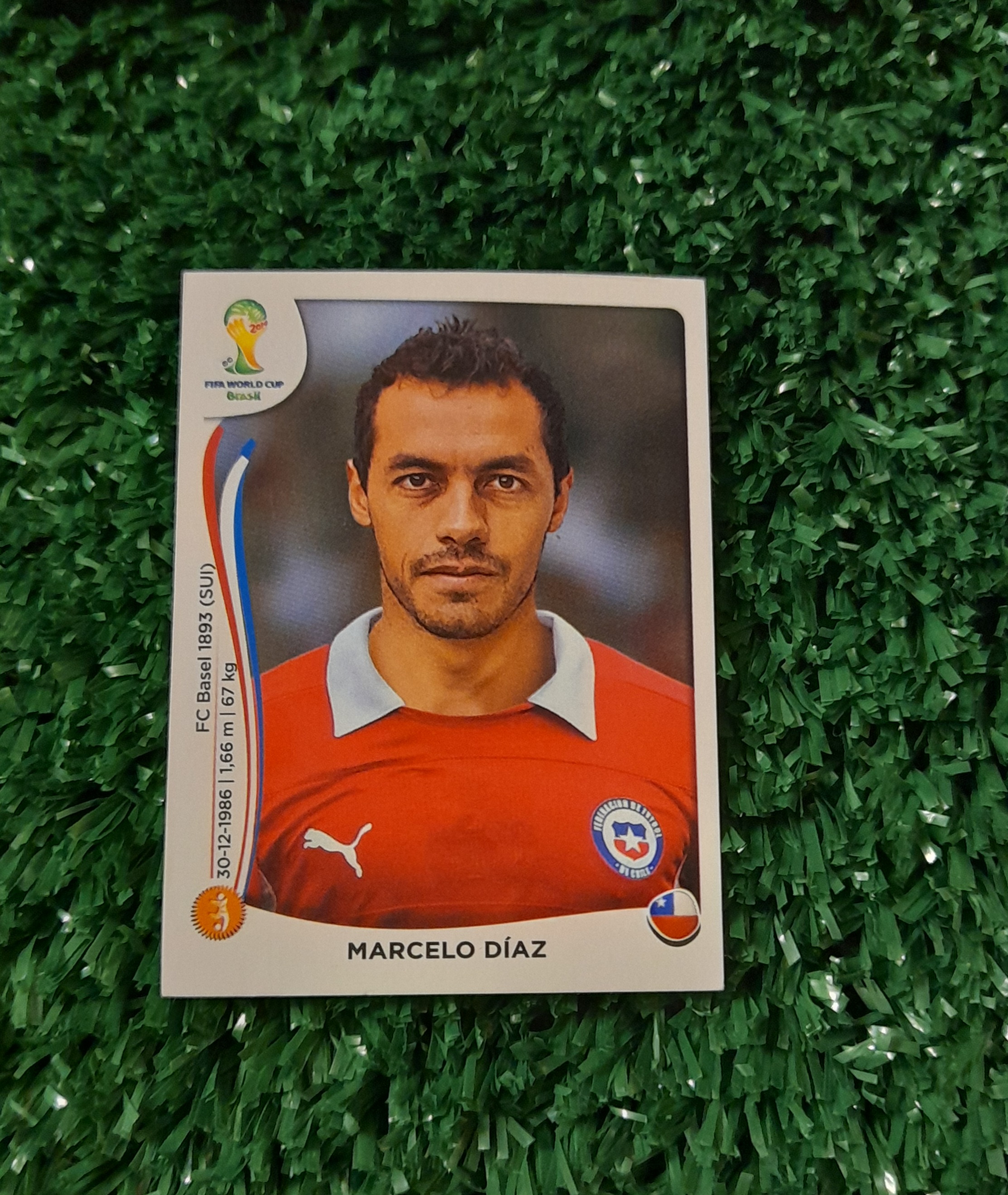 Lamina Marcelo Diaz Chile Mundia Brasil 2014 Panini #158