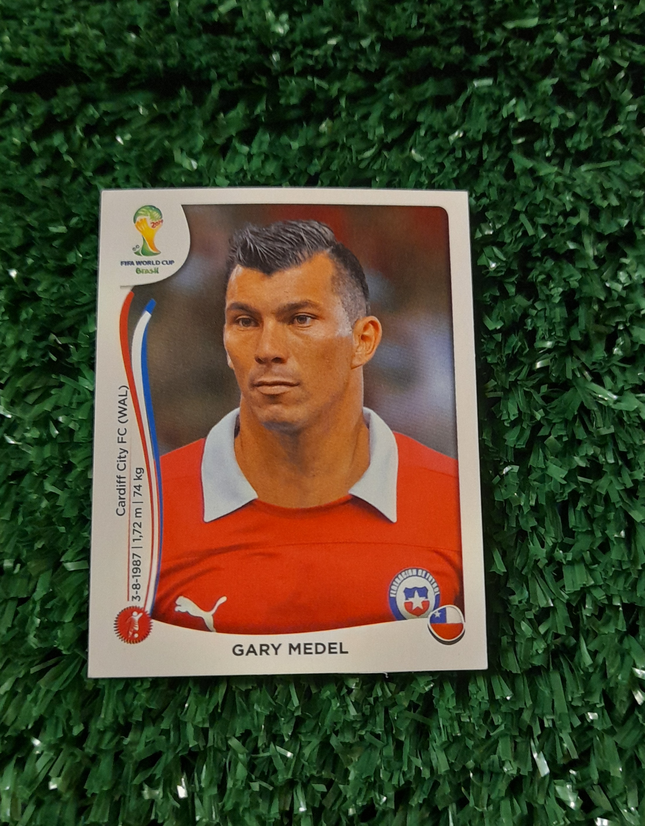 Lamina Gary Medel Chile Mundia Brasil 2014 Panini #153