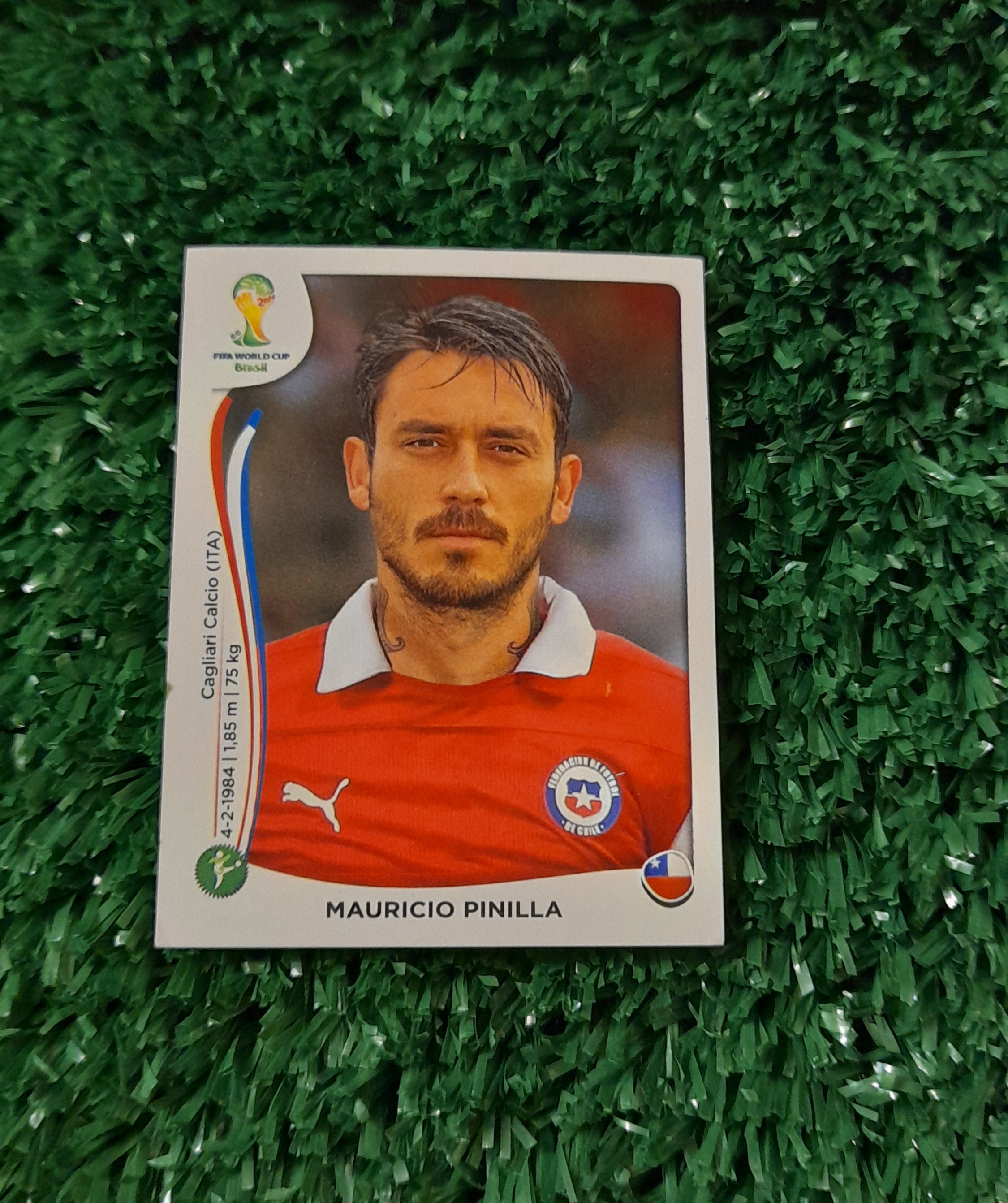 Lamina Mauricio Pinilla Chile Mundia Brasil 2014 Panini #162