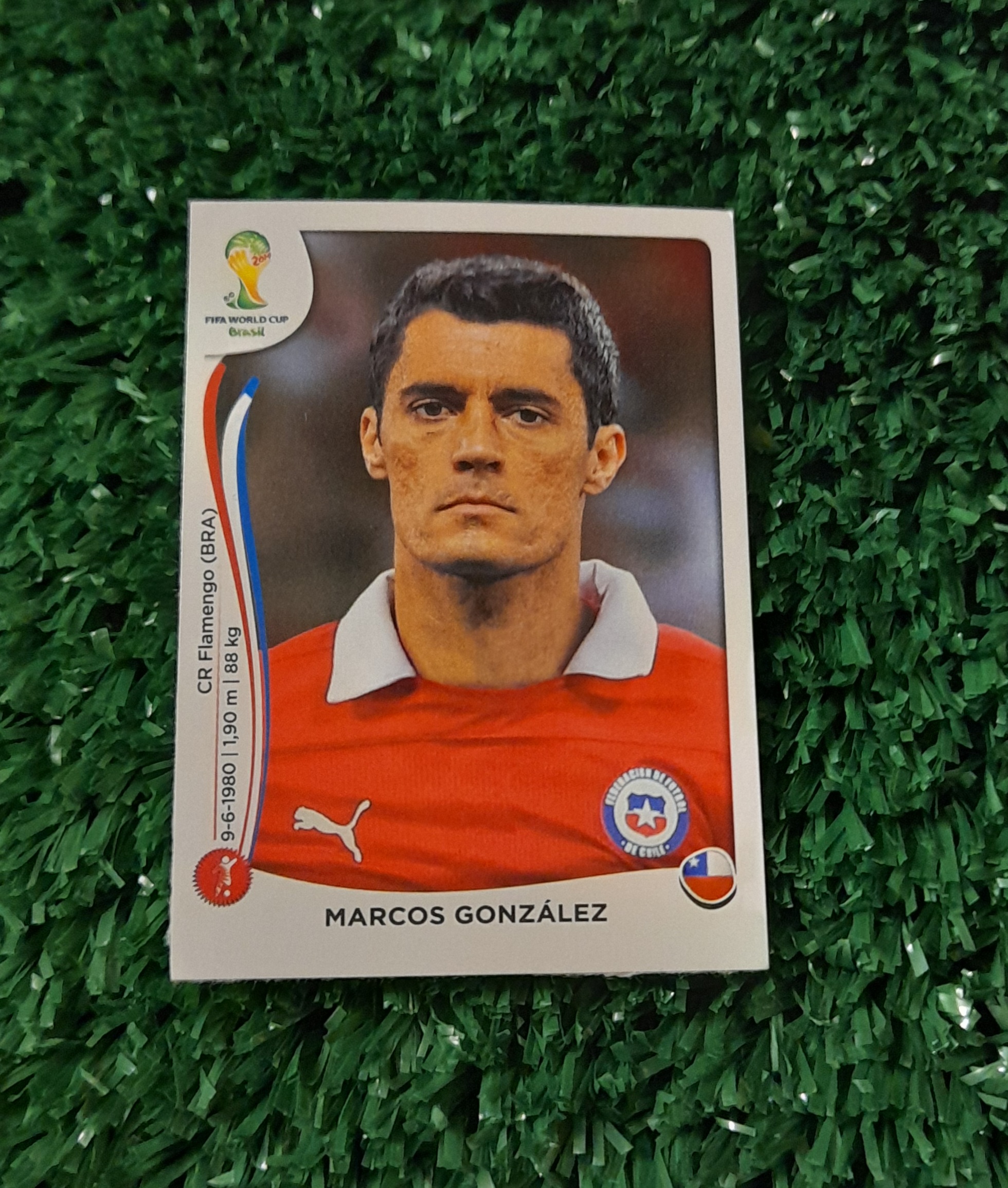 Lamina Marcos Gonzalez Chile Mundia Brasil 2014 Panini #149