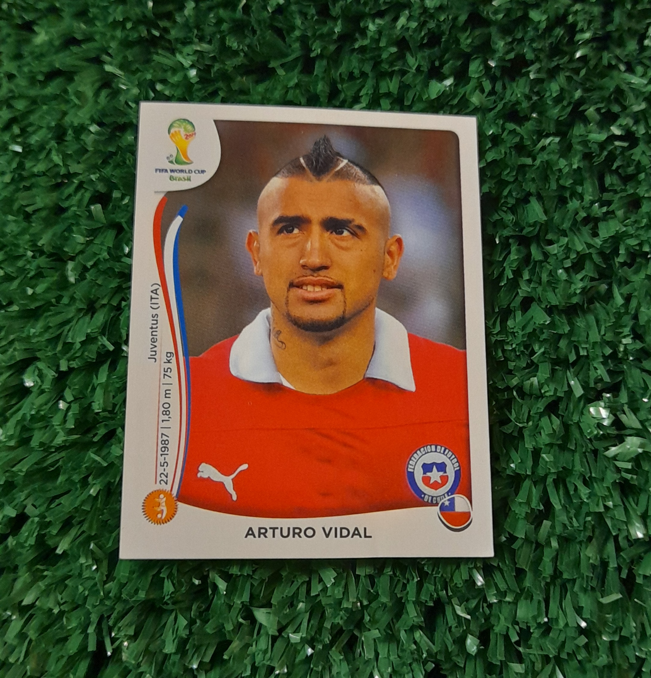 Lamina Arturo Vidal Chile Mundia Brasil 2014 Panini #159