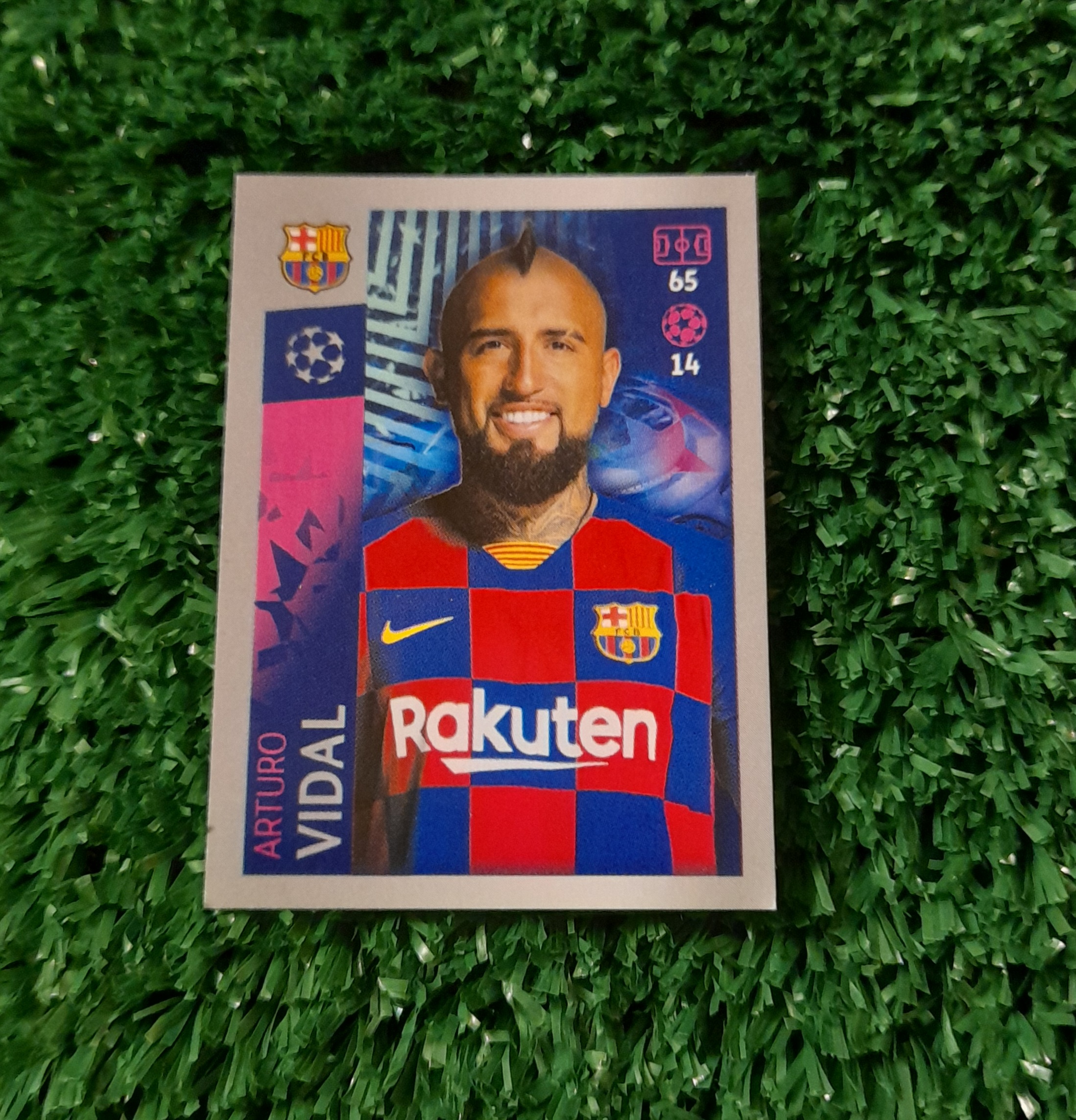 Lamina Arturo Vidal Barcelona Champions 19-20 Topps #52