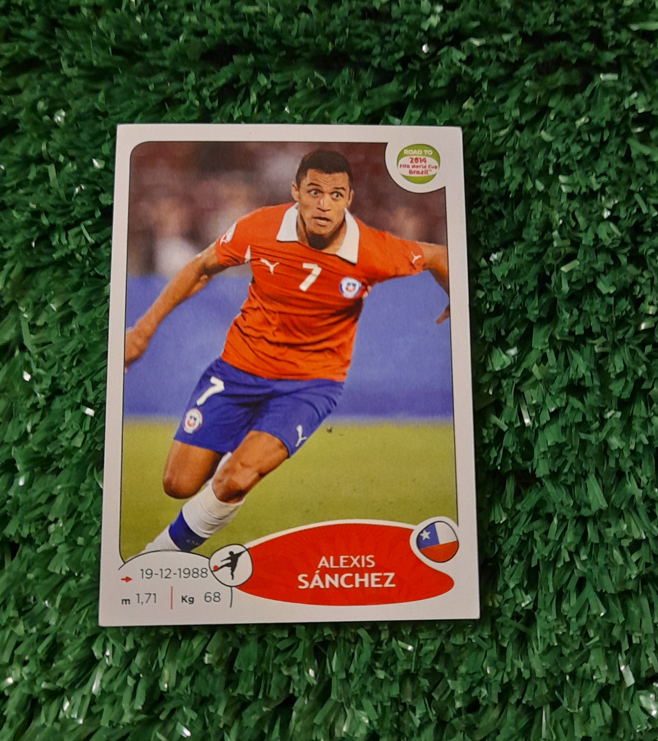 Lamina Alexis Sanchez Chile Road to Brasil 2014 Panini #171