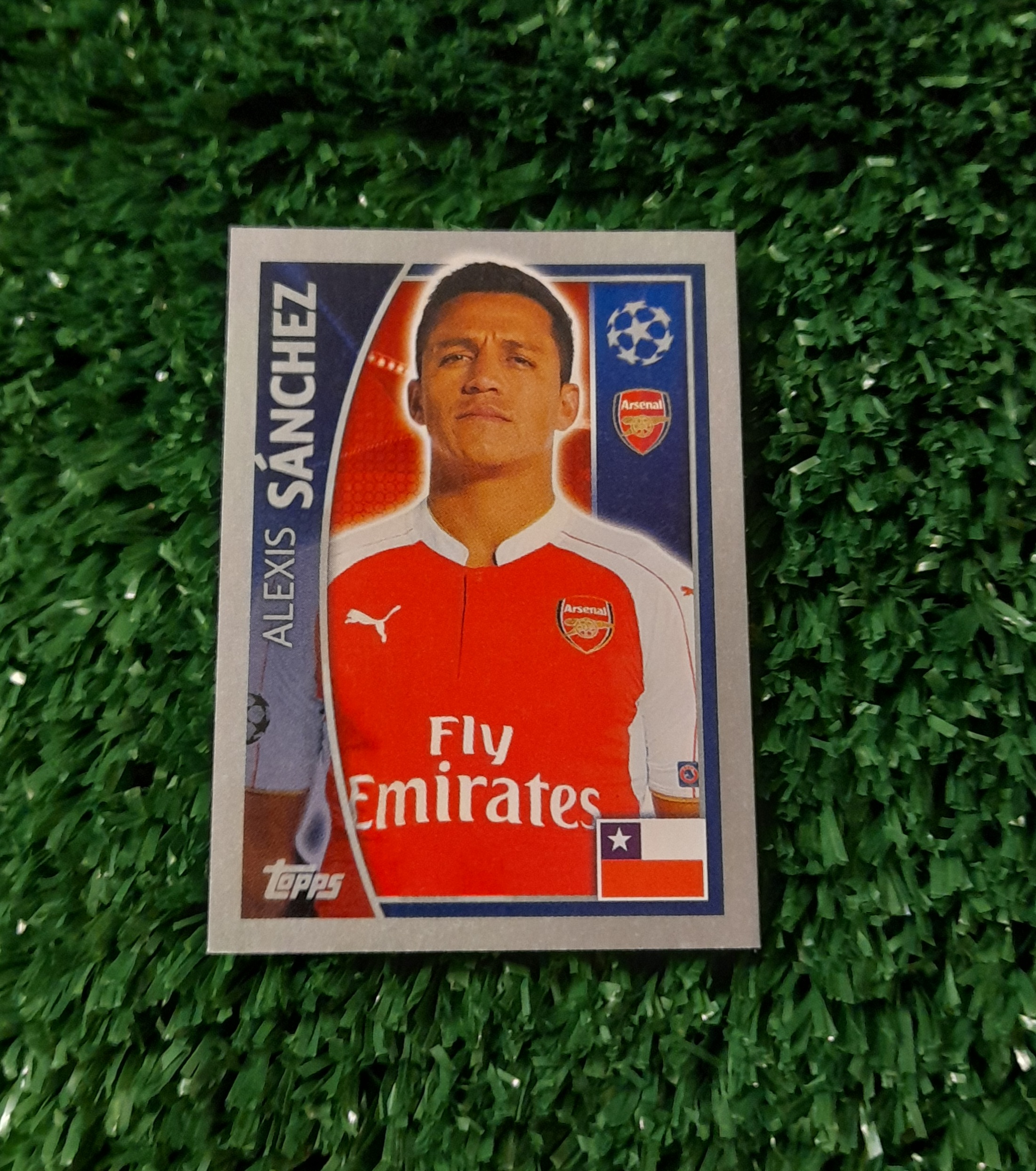 Lamina Alexis Sanchez Arsenal Champions 15-16 Topps #404