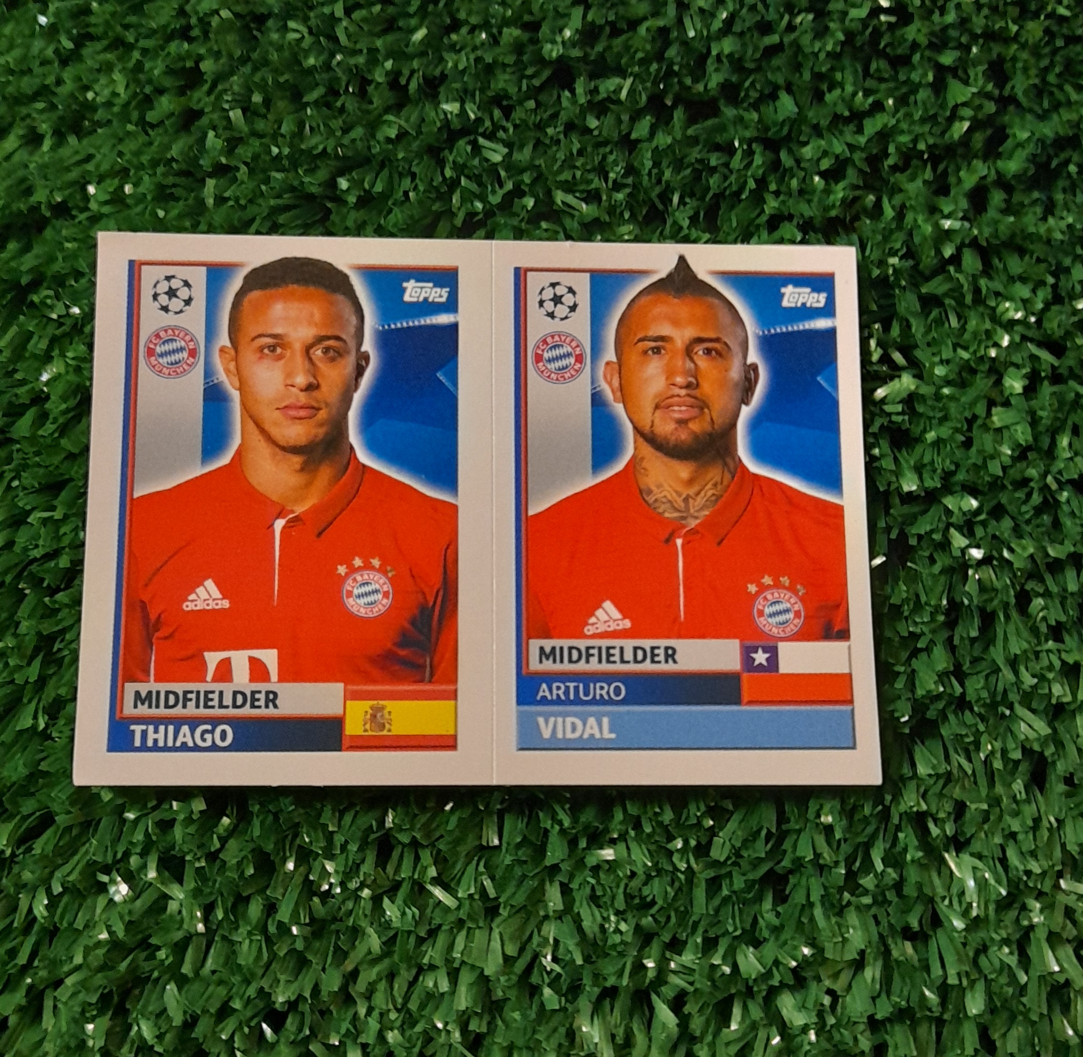 Lamina Arturo Vidal Bayern Munchen Champions 2016-2017 Topps #BMU 12-13
