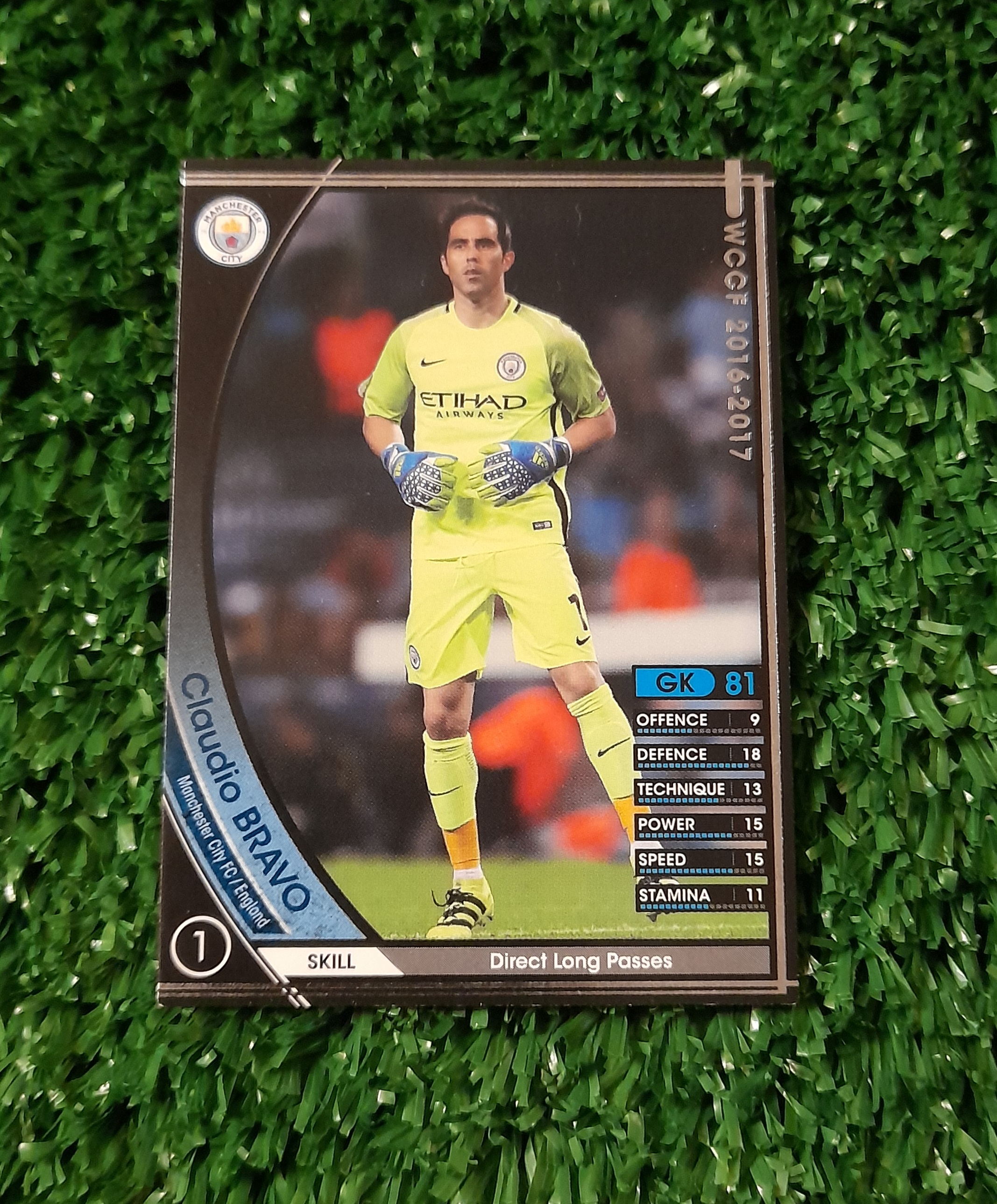 Carta Claudio Bravo Manchester City Sega 2016-2017 Panini #1