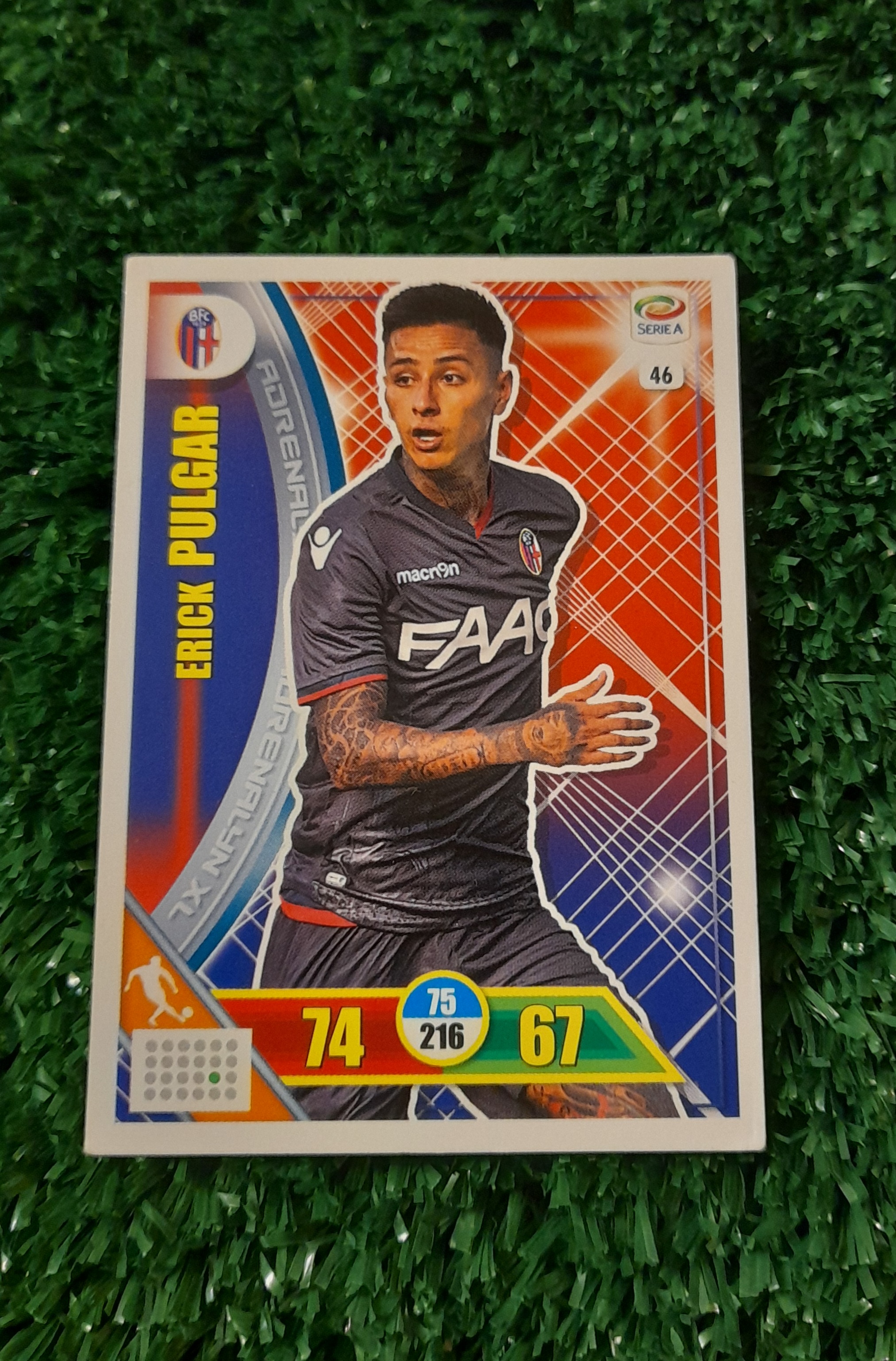Carta Erick Pulgar Bolognia Seria A 17-18 Panini #46