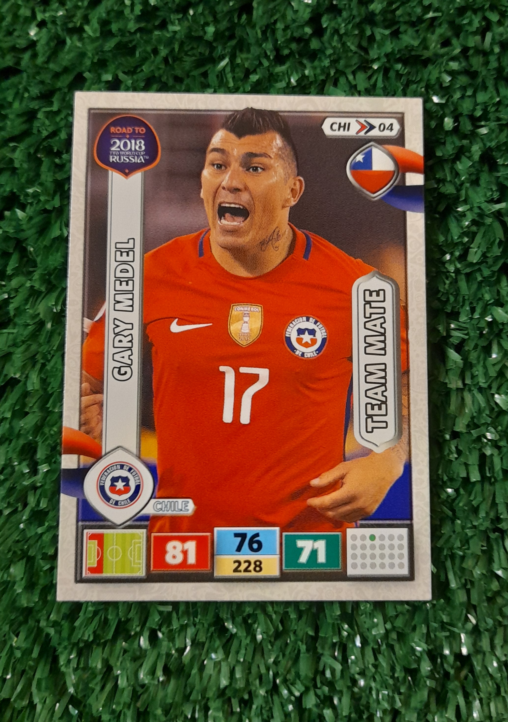 Carta Gary Medel Chile Road to Rusia Panini #CHI04
