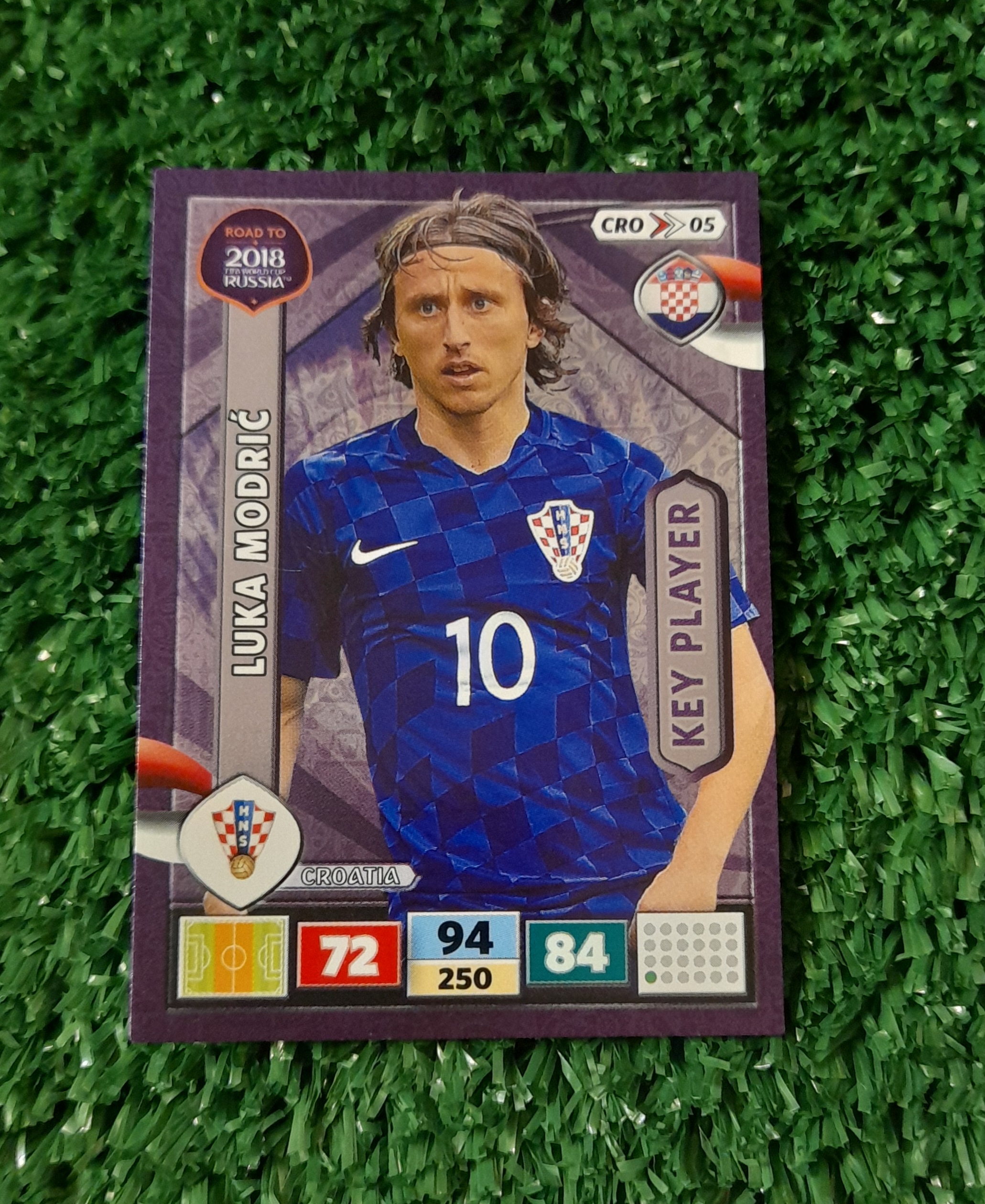 Carta Luka Modric Croacia Road to Rusia Panini #CRO05