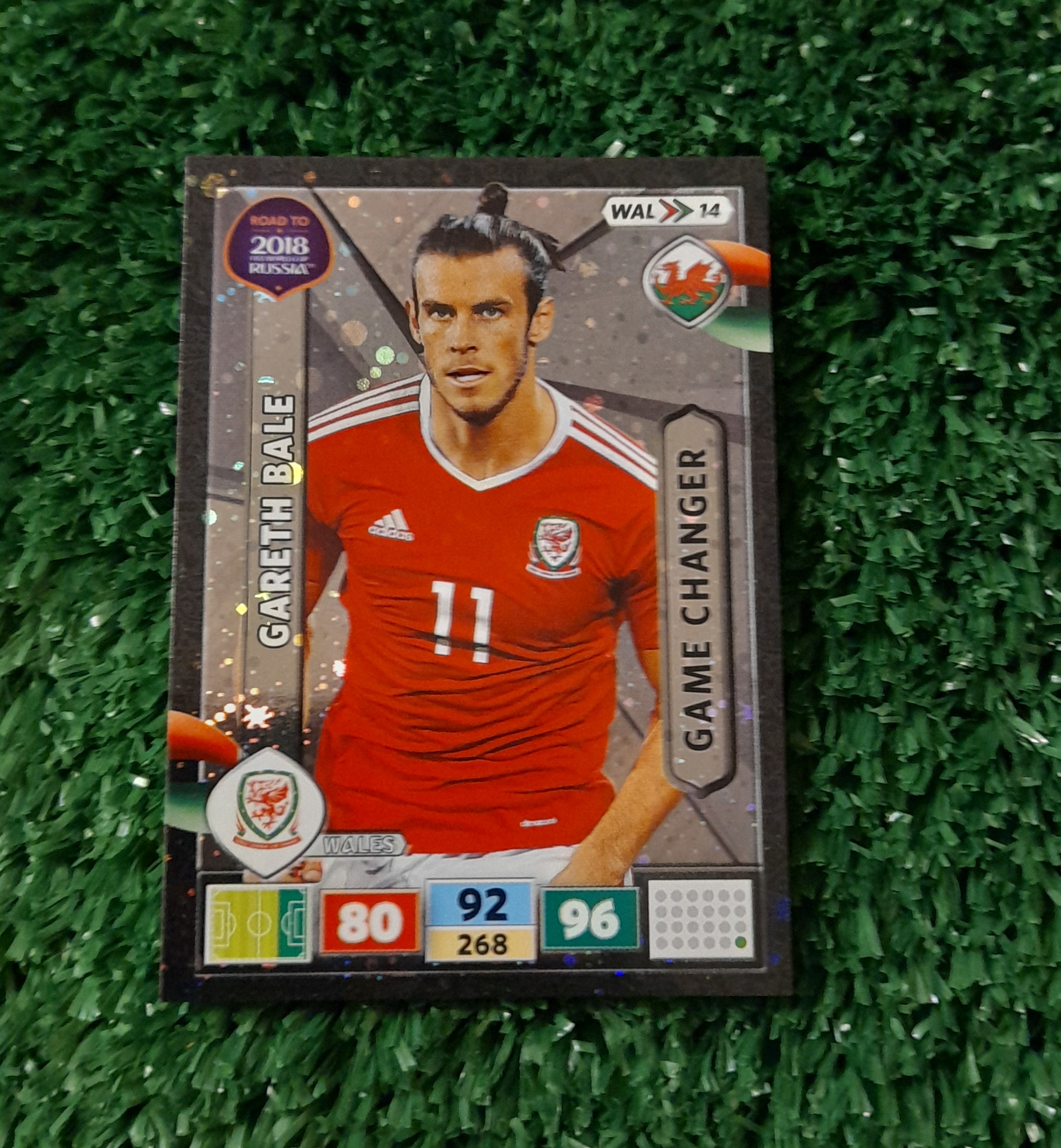 Carta Gareth Bale Wales Road to Rusia Panini #WAL14