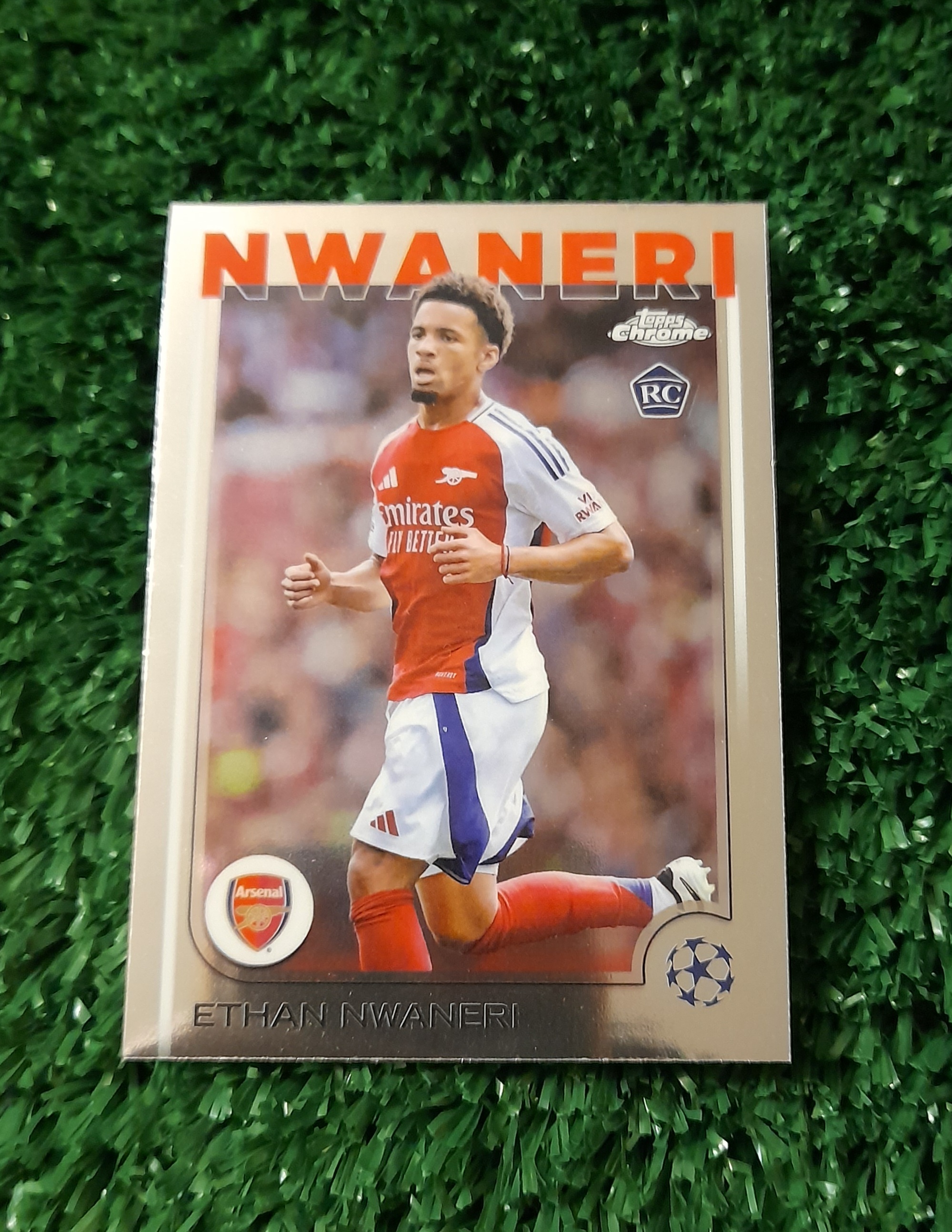 Carta Nwaneri Arsenal Chrome 2025 Topps #158