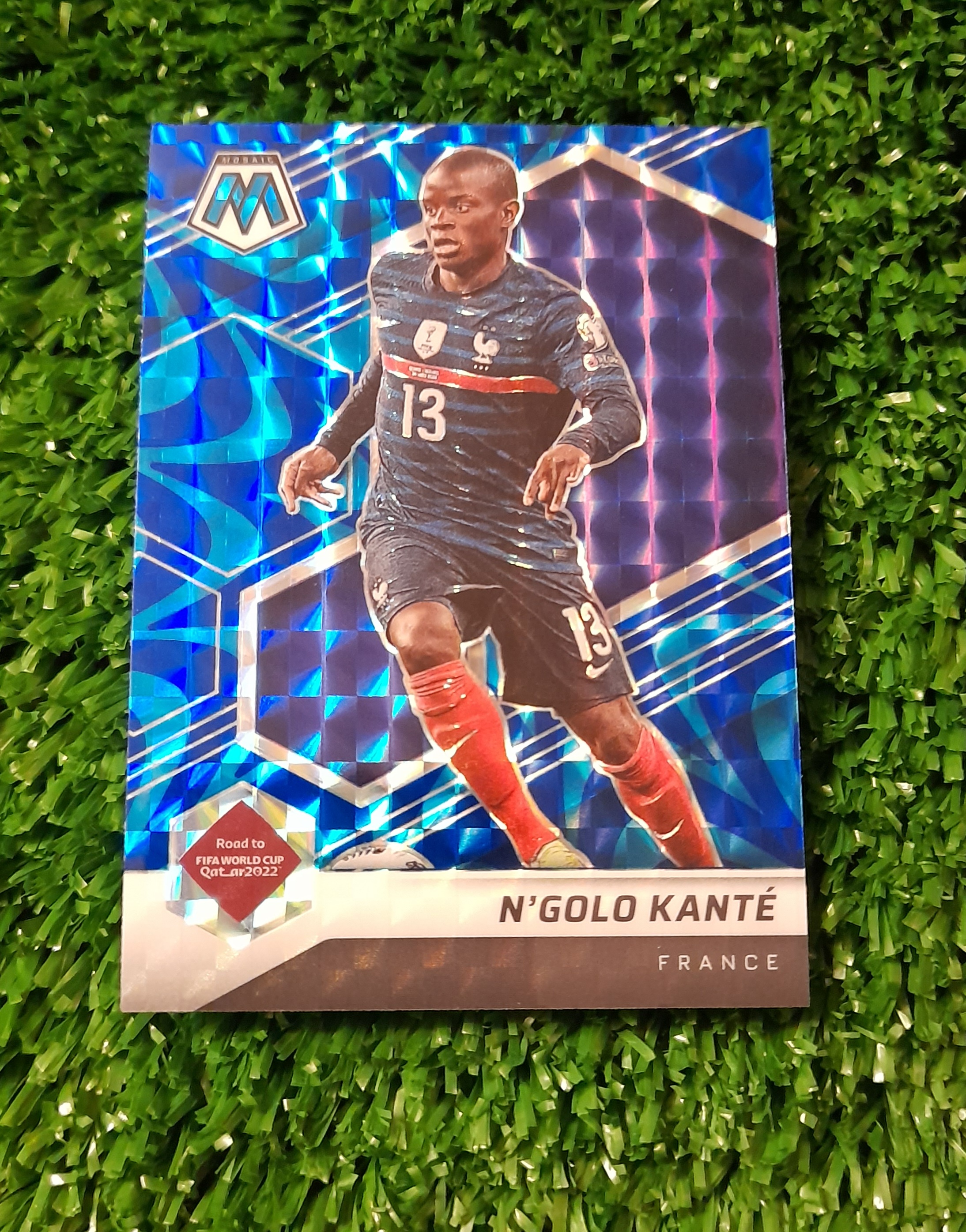 Carta Ngolo Kante Francia Mosaic Azul Panini #3