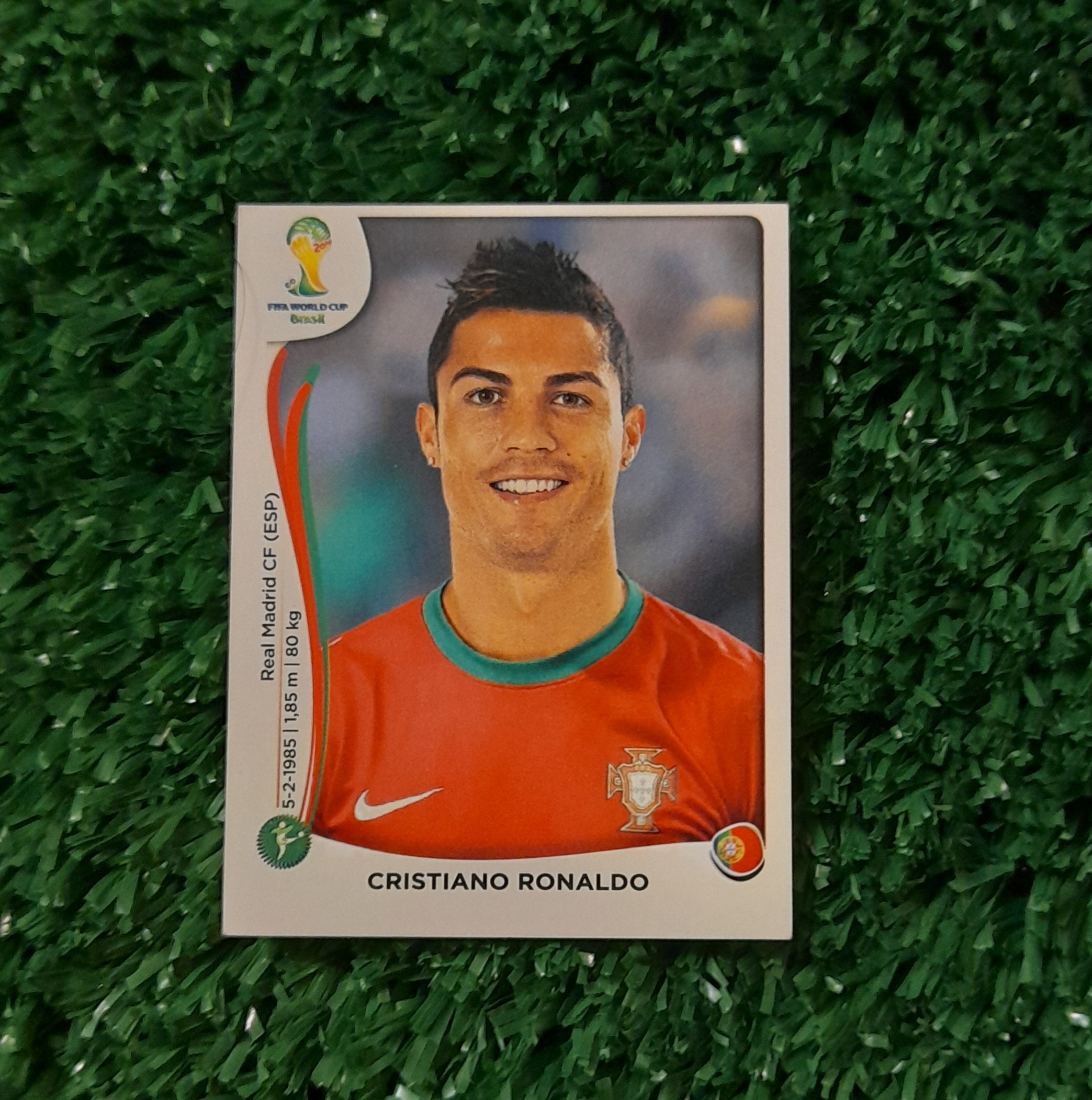 Lamina Cristiano Ronaldo Portugal Mundial Brasil 2014 Panini #523