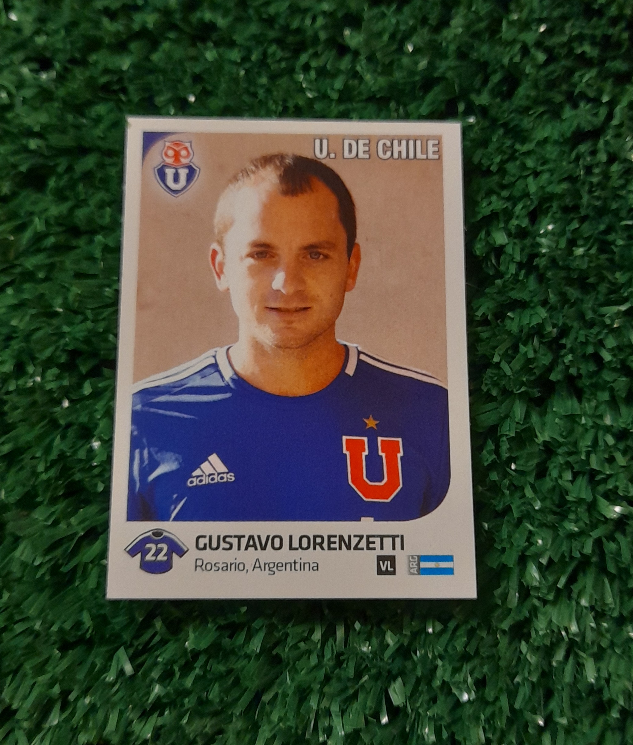 Lamina Gustavo Lorenzetti U de Chile Futbol Chileno 13-14 Panini #285