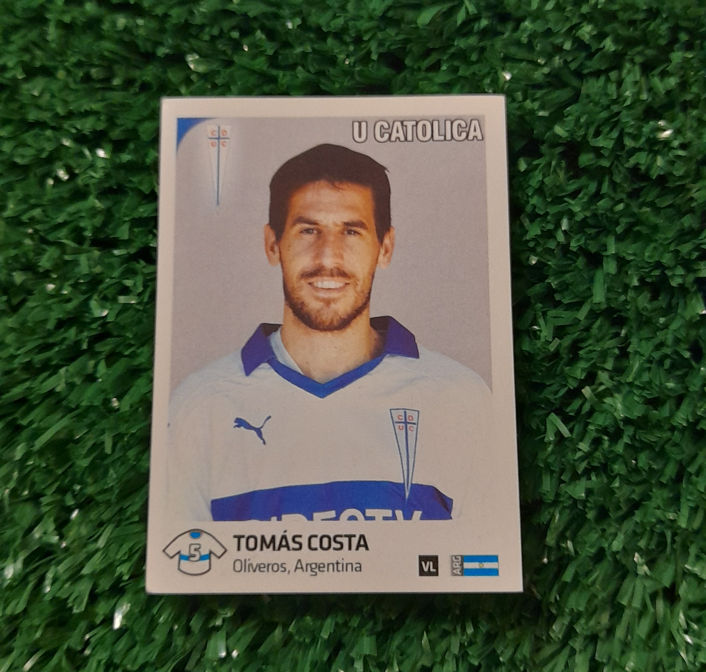 Lamina Tomas Costa U Catolica Futbol Chileno 13-14 Panini #267