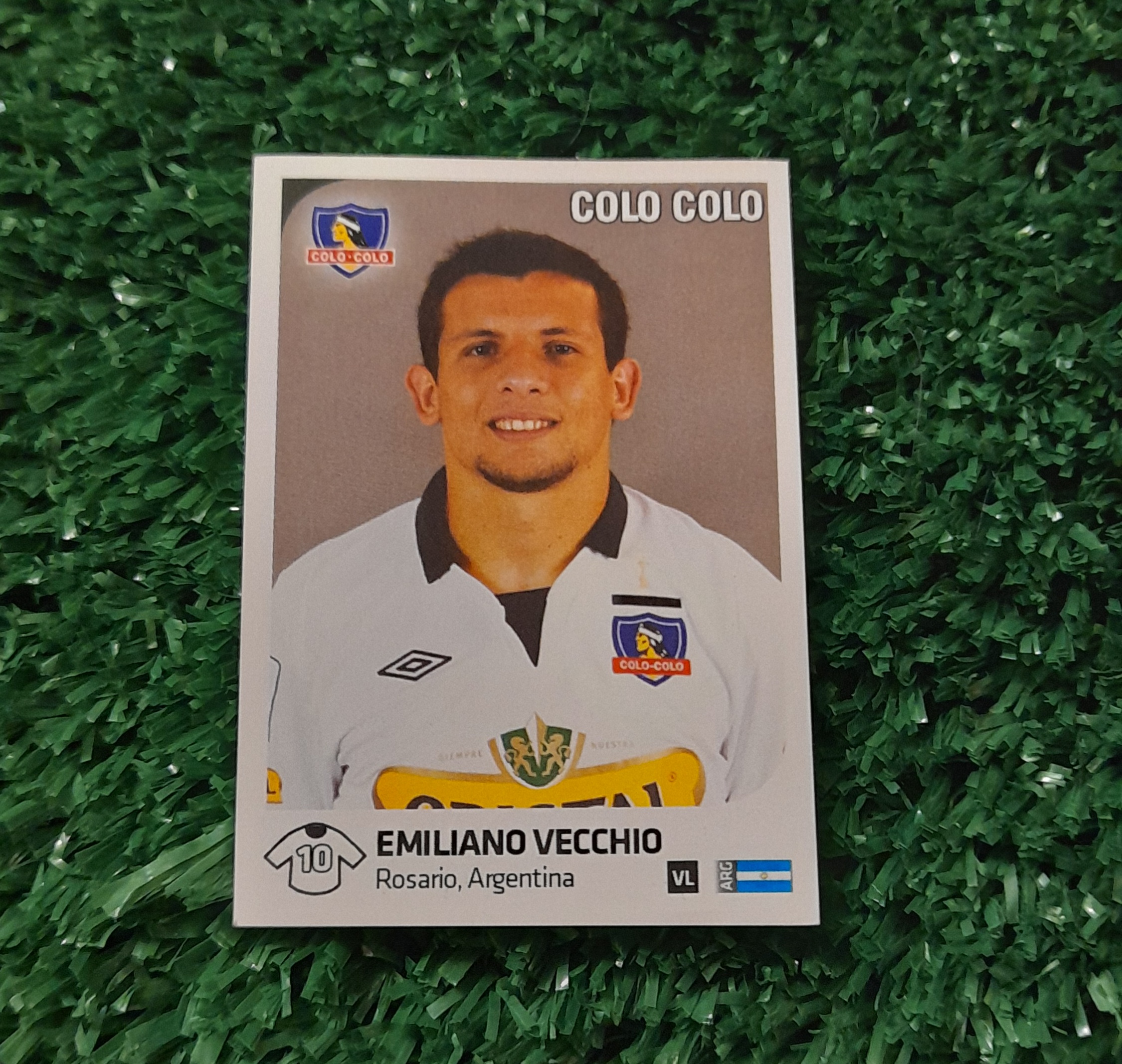 Lamina Emiliano Vecchio Colo Colo Futbol Chileno 13-14 Panini #67