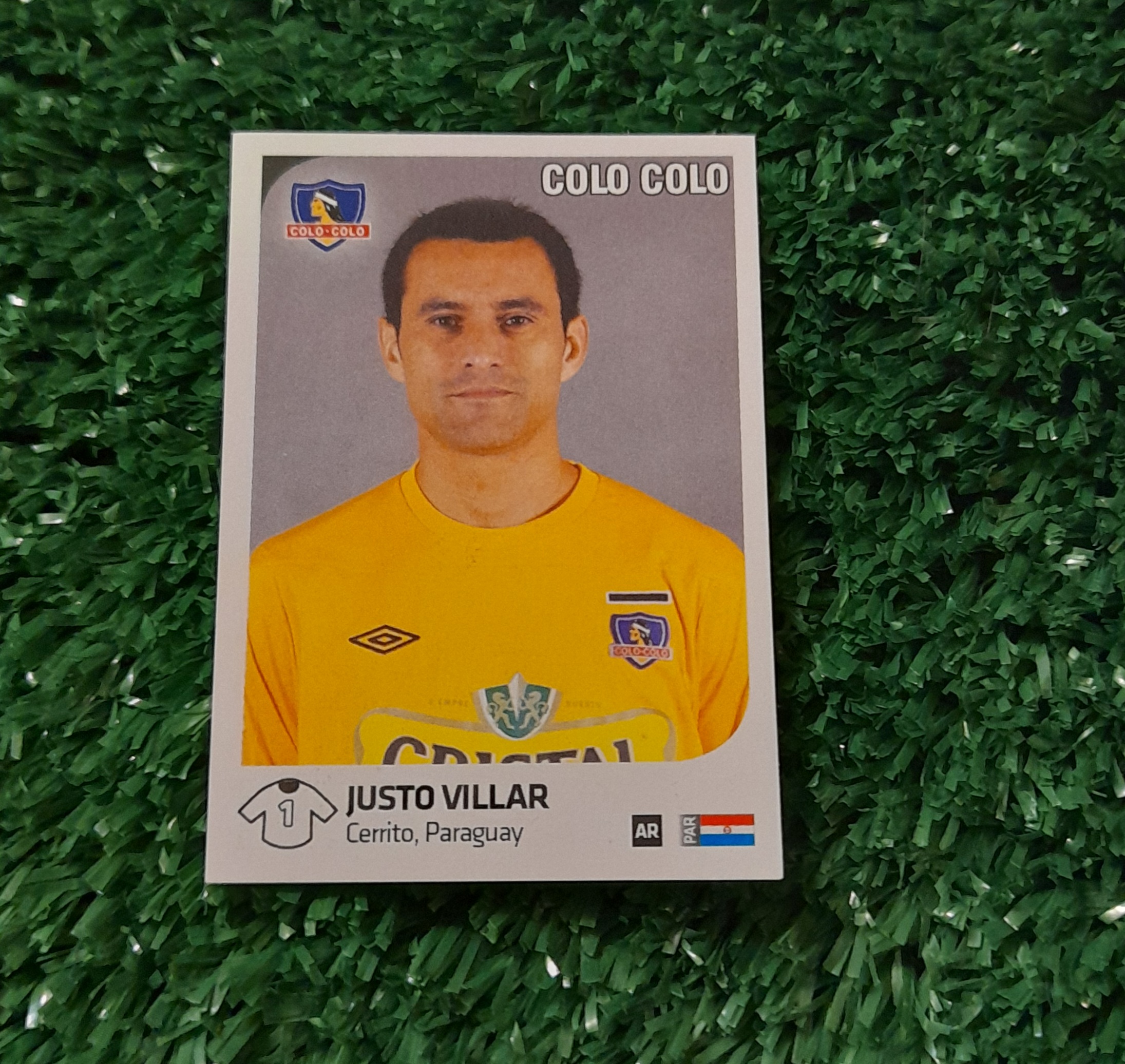Lamina Justo Villar Colo Colo Futbol Chileno 13-14 Panini #56