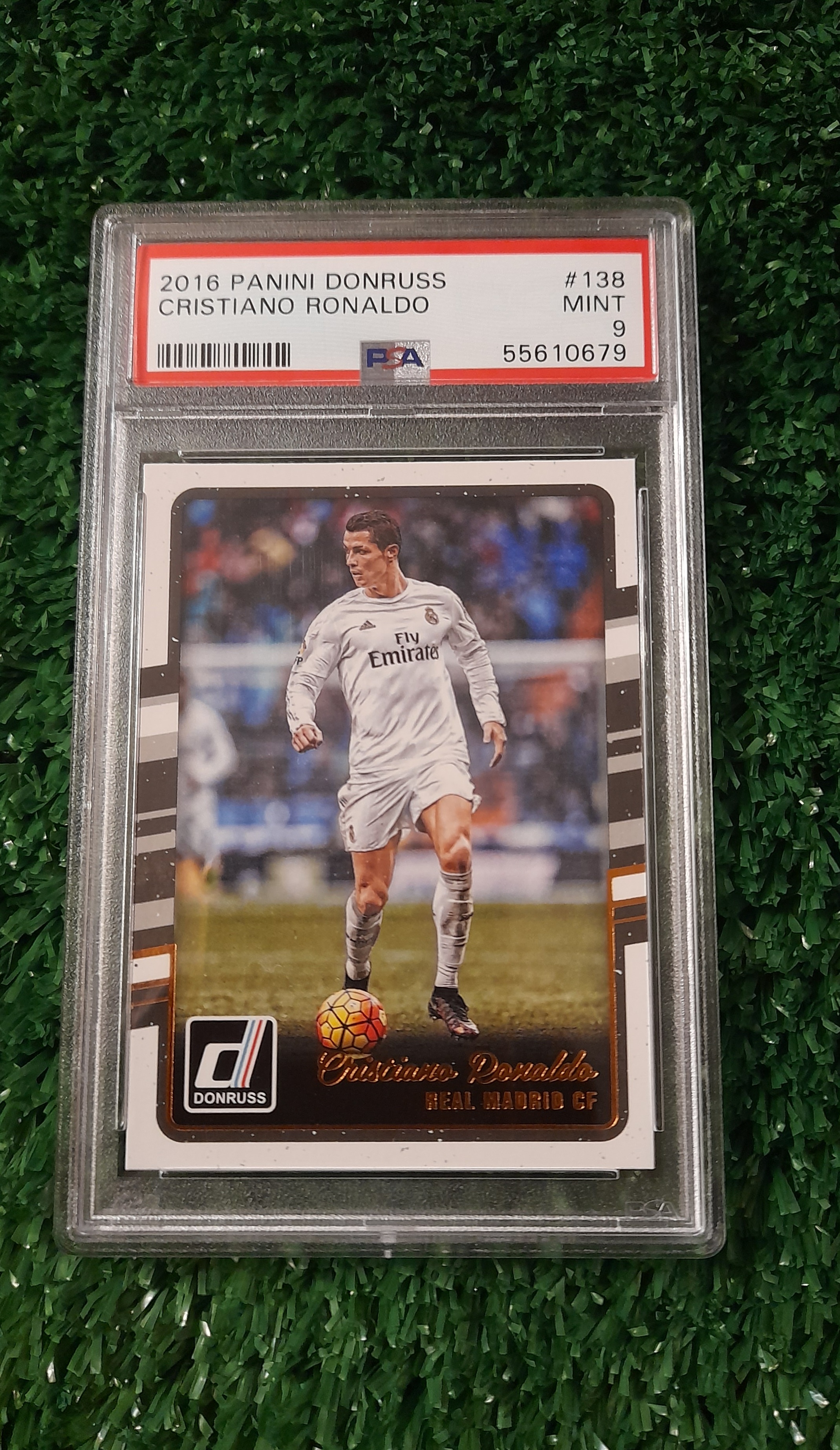 Carta Cristiano Ronaldo Real Madrid Donruss 2016 Panini PSA