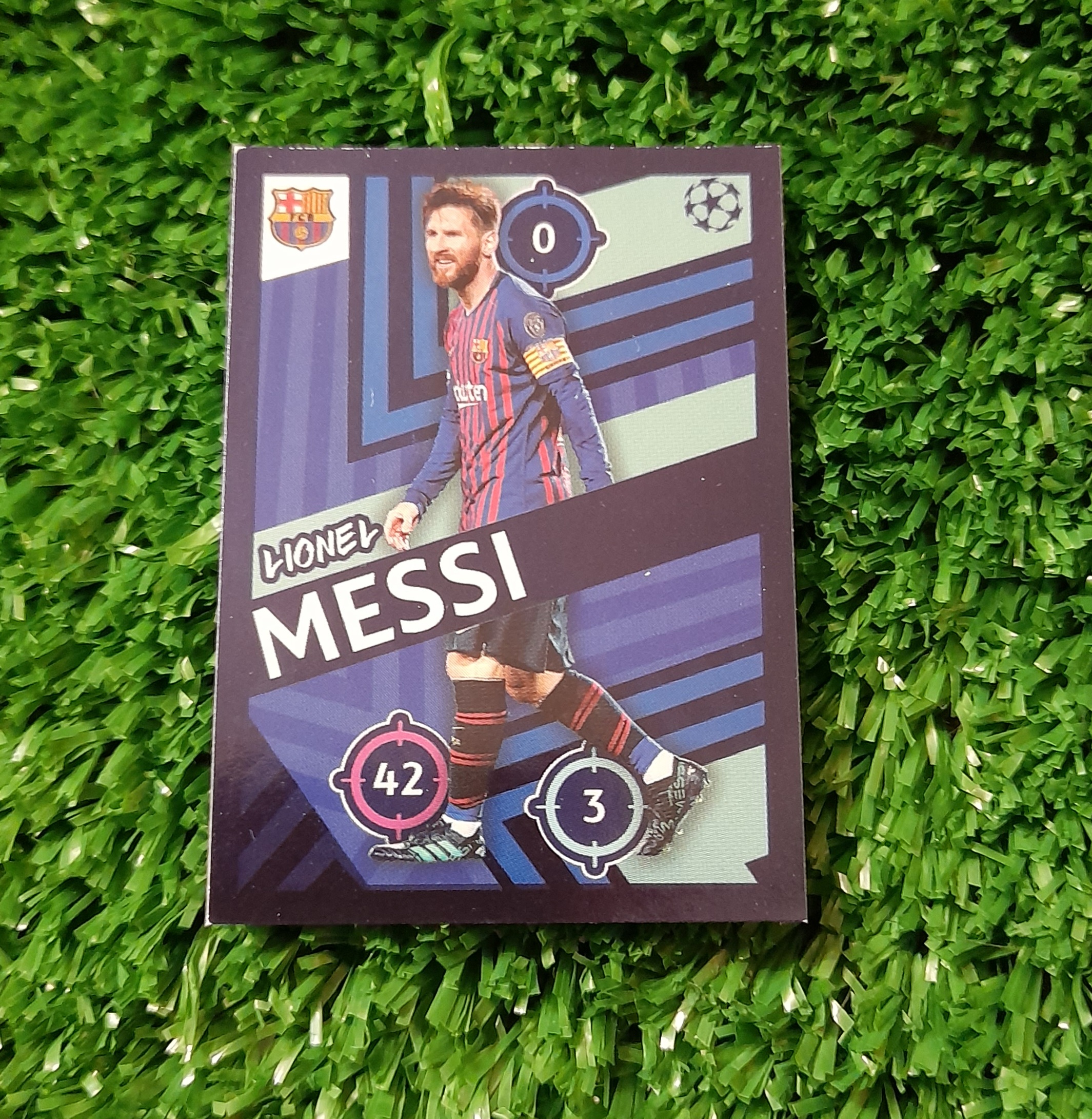 Lamina Lionel Messi Barcelona Champions 18-19 Topps #6