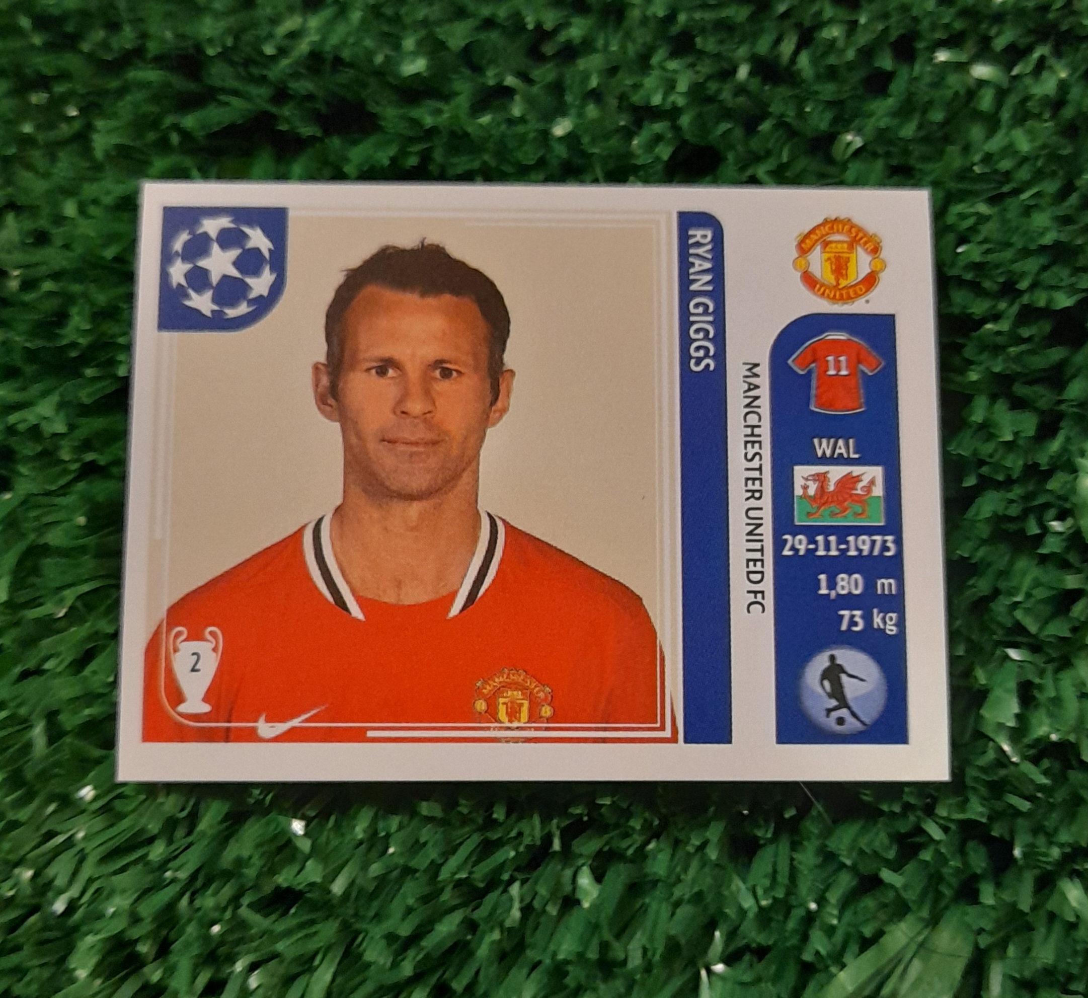 Lamina Ryan Giggs Manchester City Champions 11-12 Panini #147