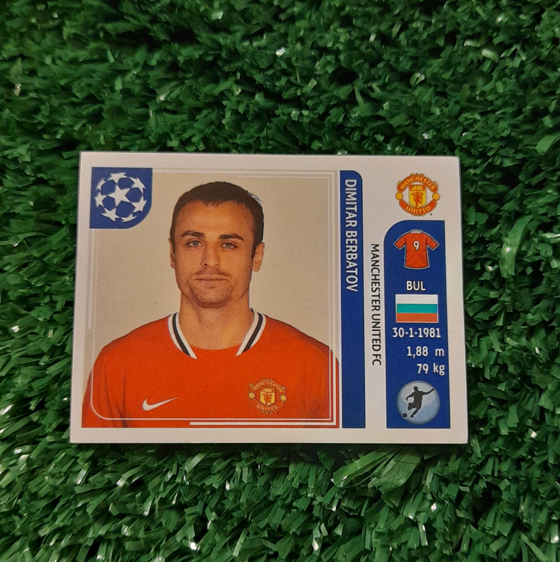 Lamina Dimitir Berbatov Manchester City Champions 11-12 Panini #156