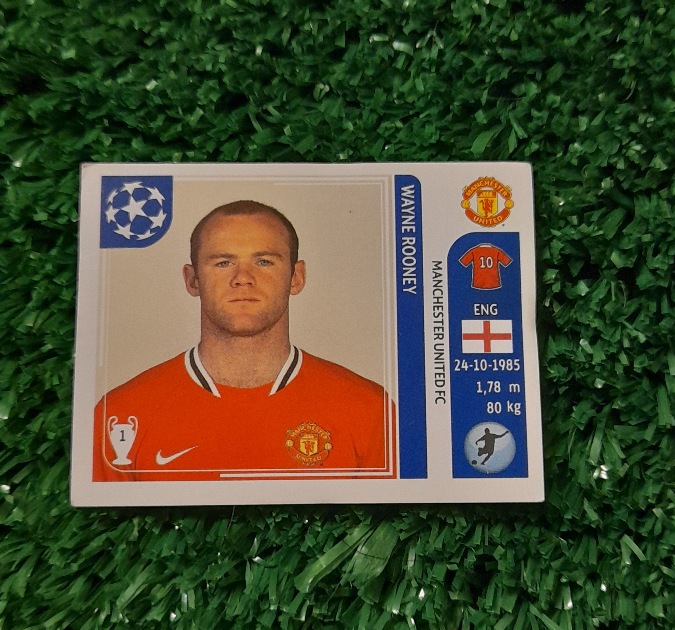 Lamina Wayne Rooney Manchester City Champions 11-12 Panini #157