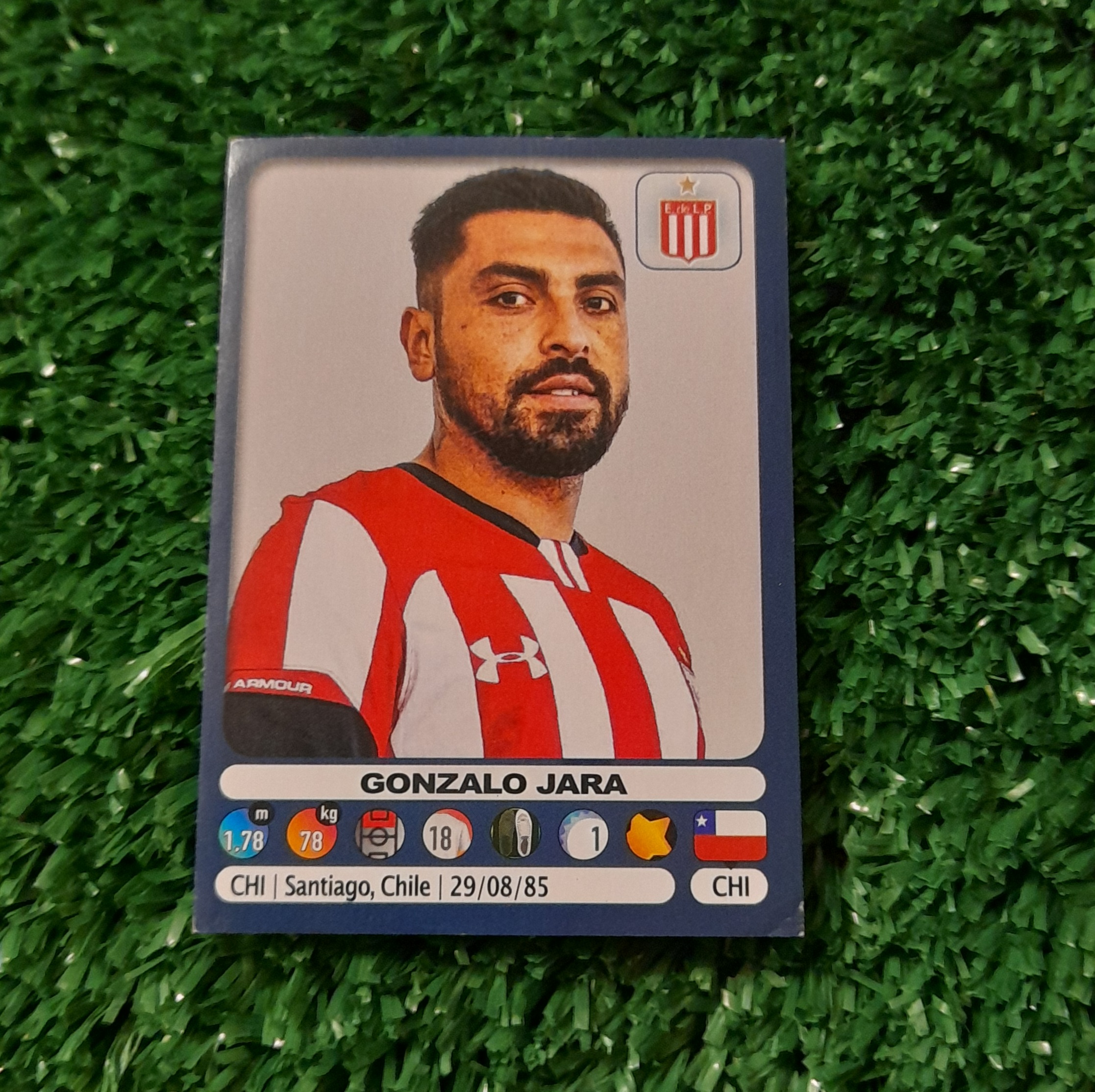 Lamina Gonzalo Jara Estudiantes Futbol Argentino 19-20 Panini #176