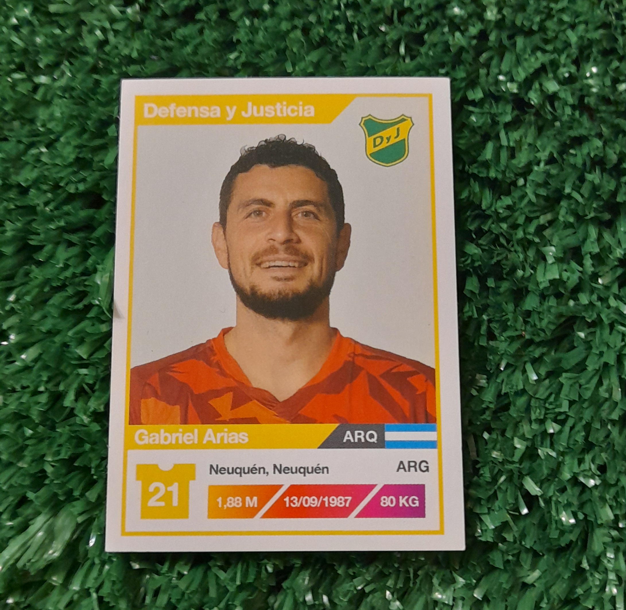 Lamina Gabriel Arias Defensa y Justicia Futbol Argentino 17-18 Panini #124