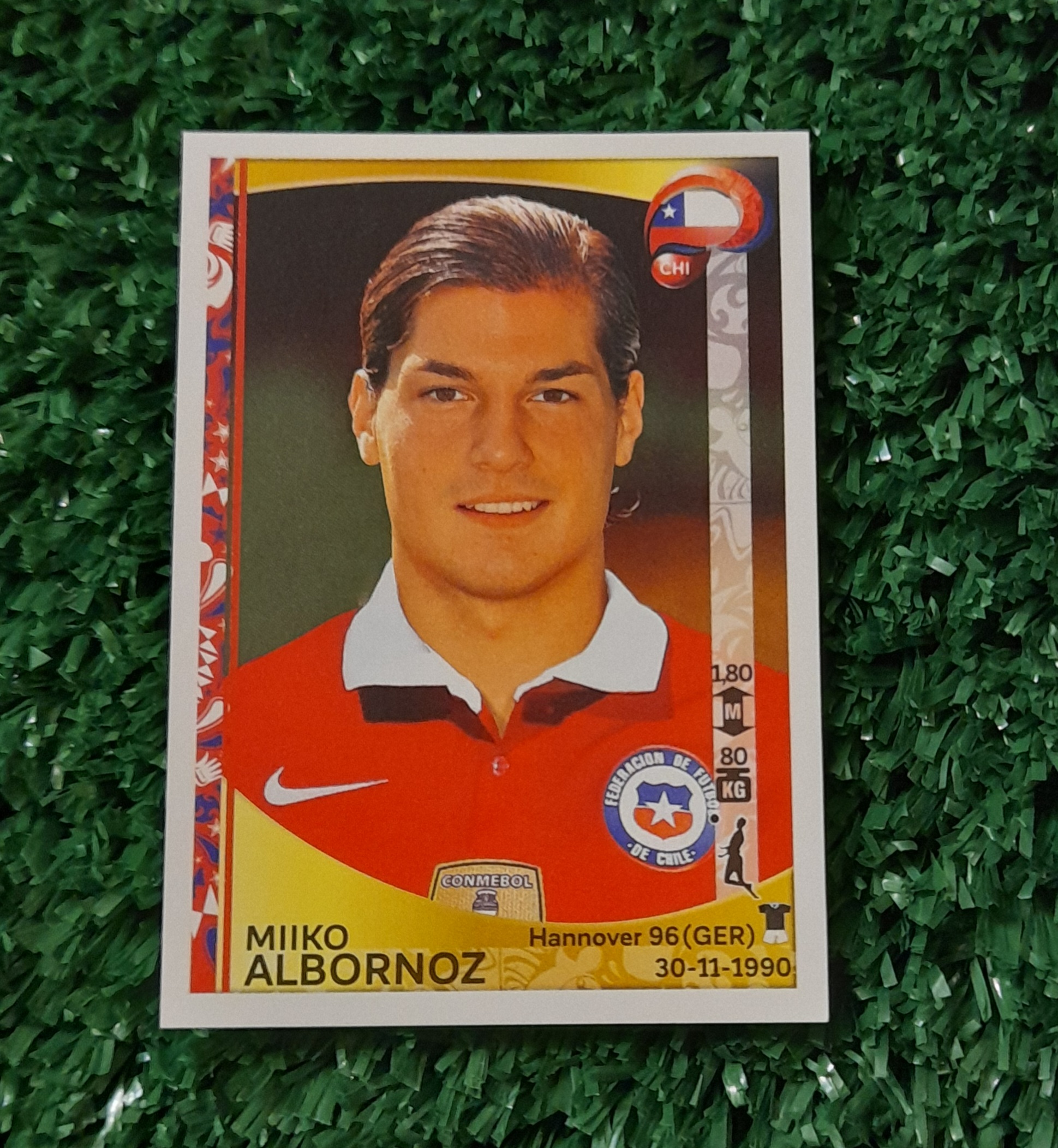 Lamina Miiko Albornoz Chile Copa America 2016 Panini #334