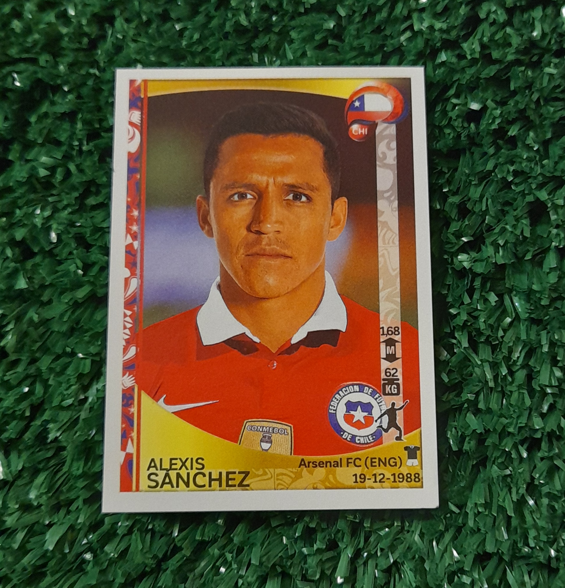 Lamina Alexis Sanchez Chile Copa America 2016 Topps #349
