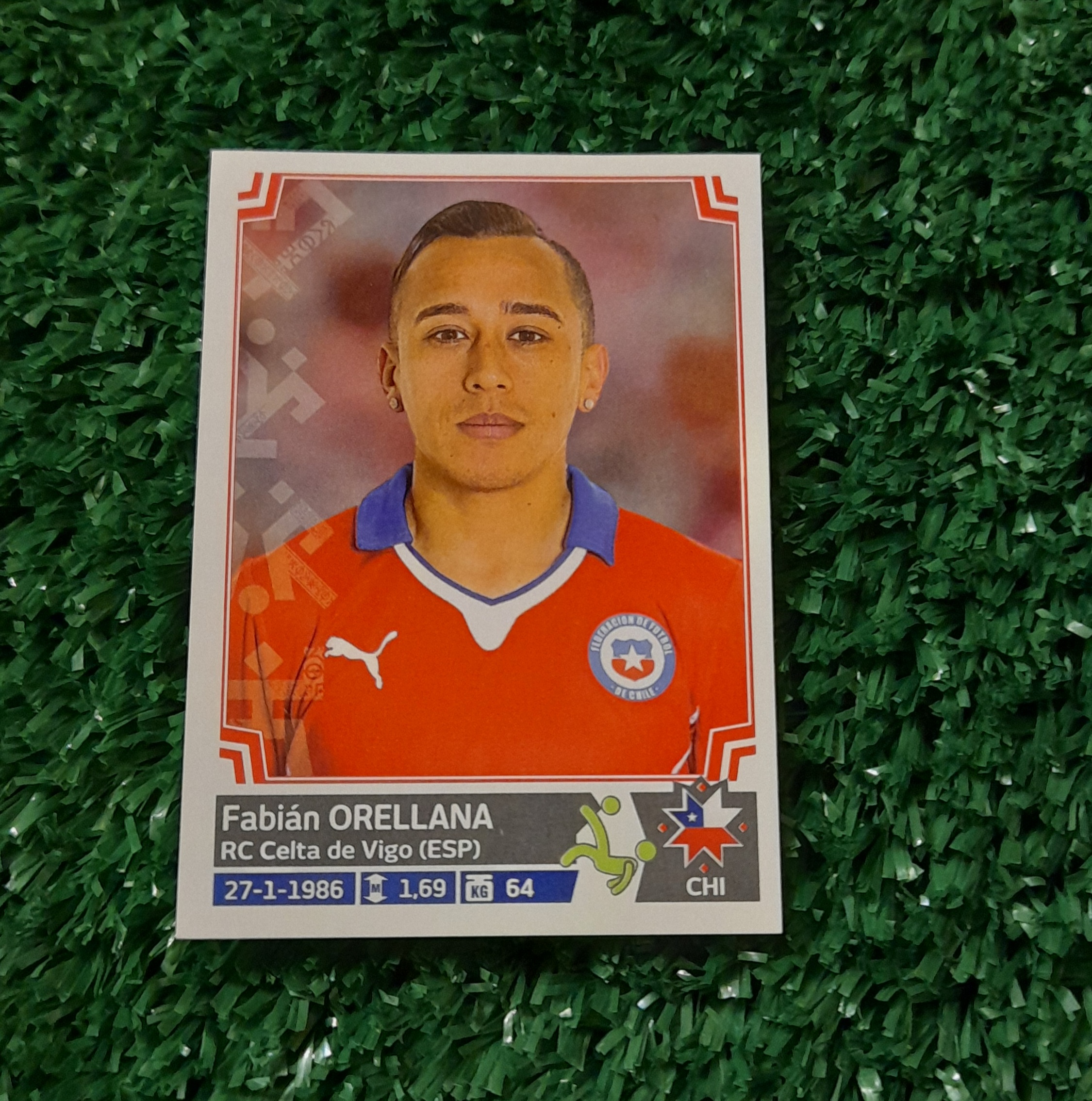 Lamina Fabian Orellana Chile Copa America 2015 Panini #40