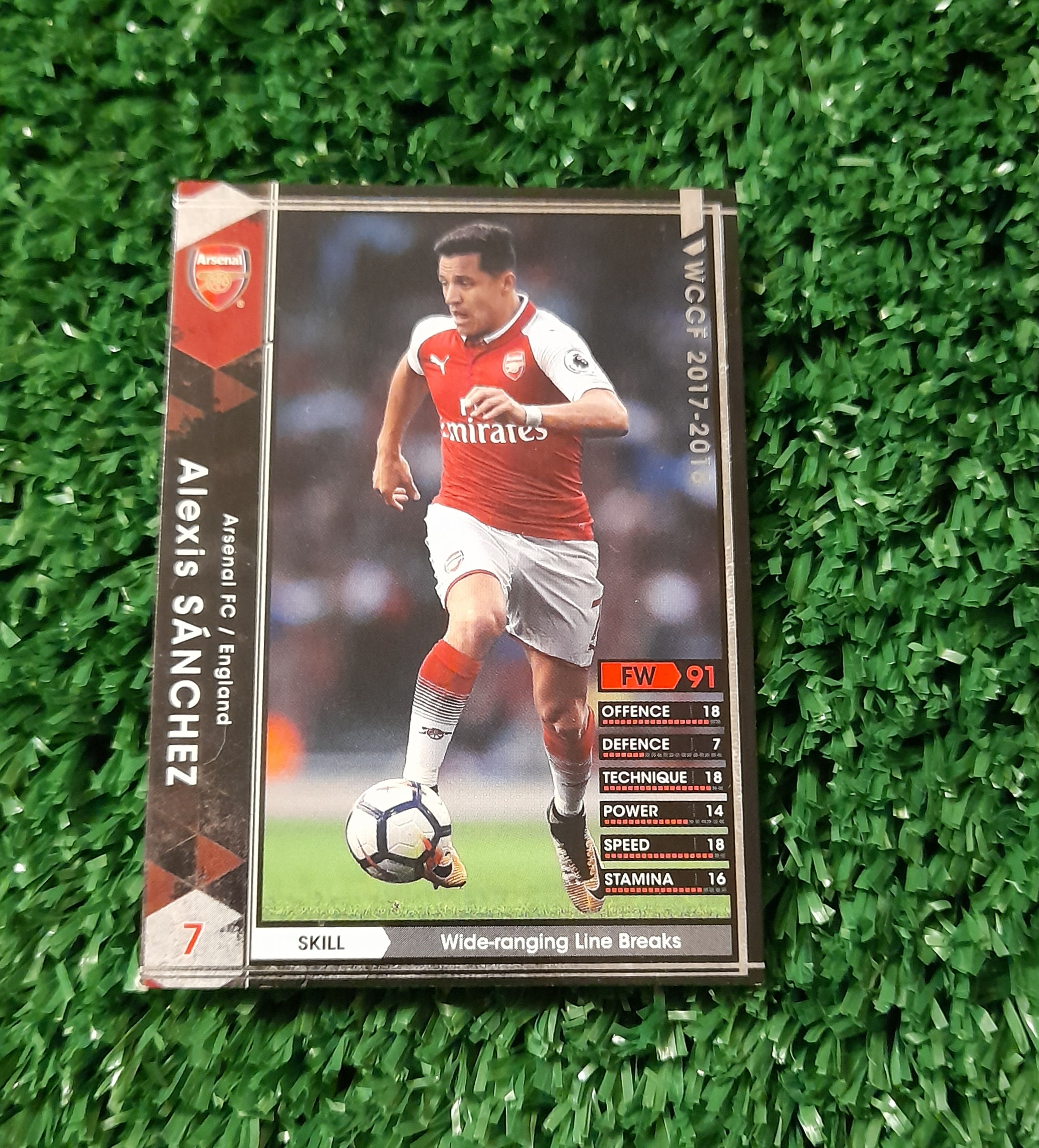 Carta Alexis Sanchez Arsenal Sega Panini#14