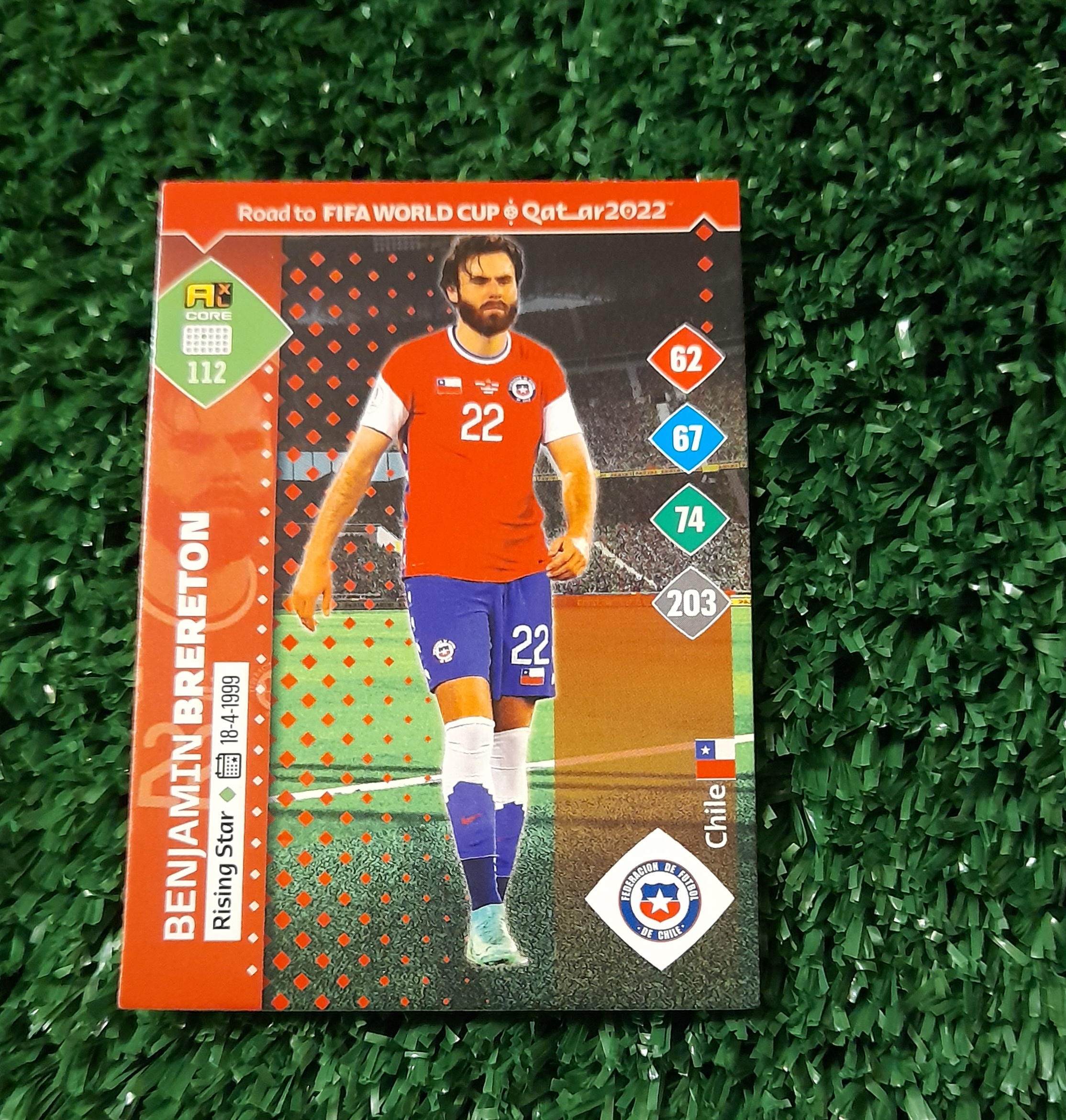 Carta Ben Brereton Chile Road to Qatar Panini 