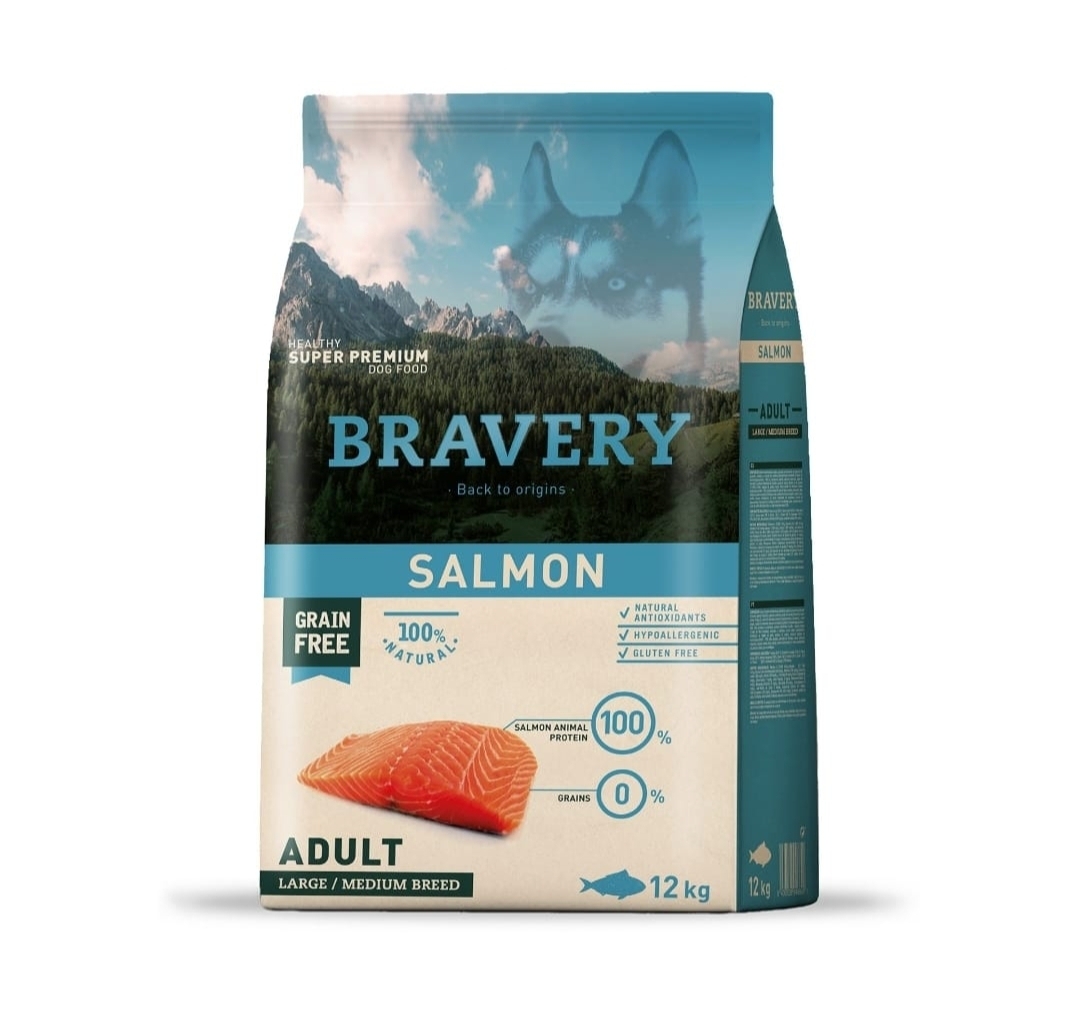 Bravery salmón 12 kg adulto 