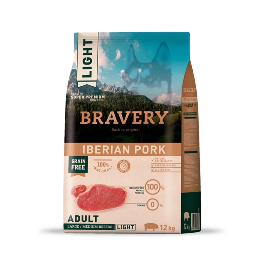 Bravery iberian pork light 12 kg adulto 