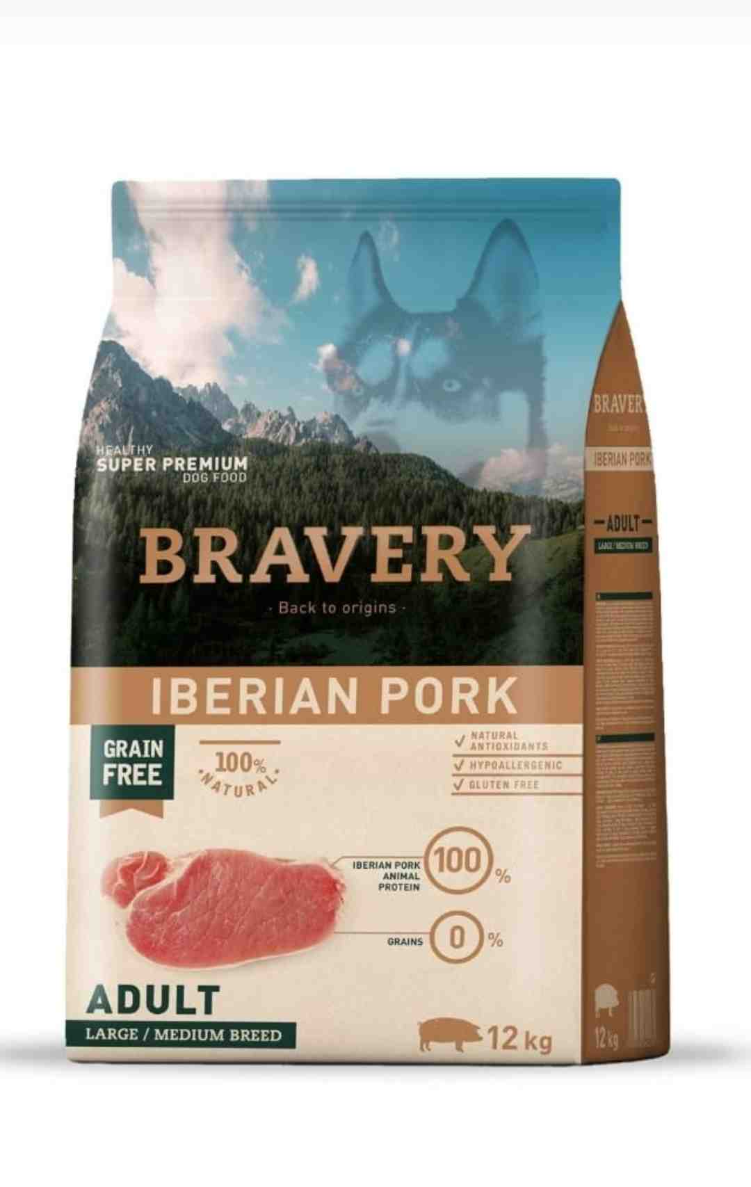 Bravery iberian pork adulto 12 kg 