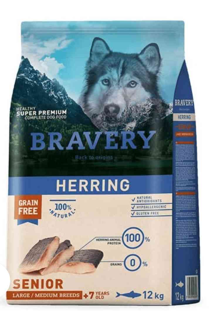 Bravery herring senior 12 kg perro 