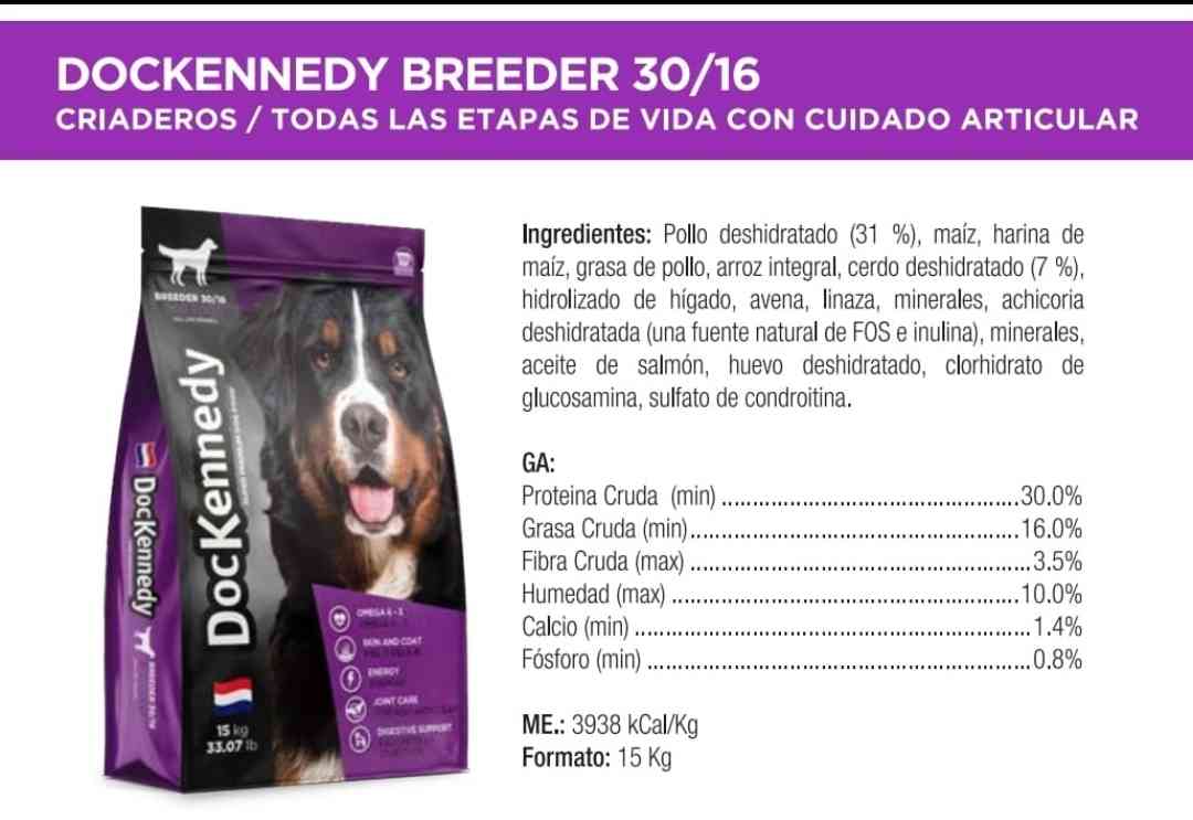 Dockennedy breeder 15 kg todas las edades 