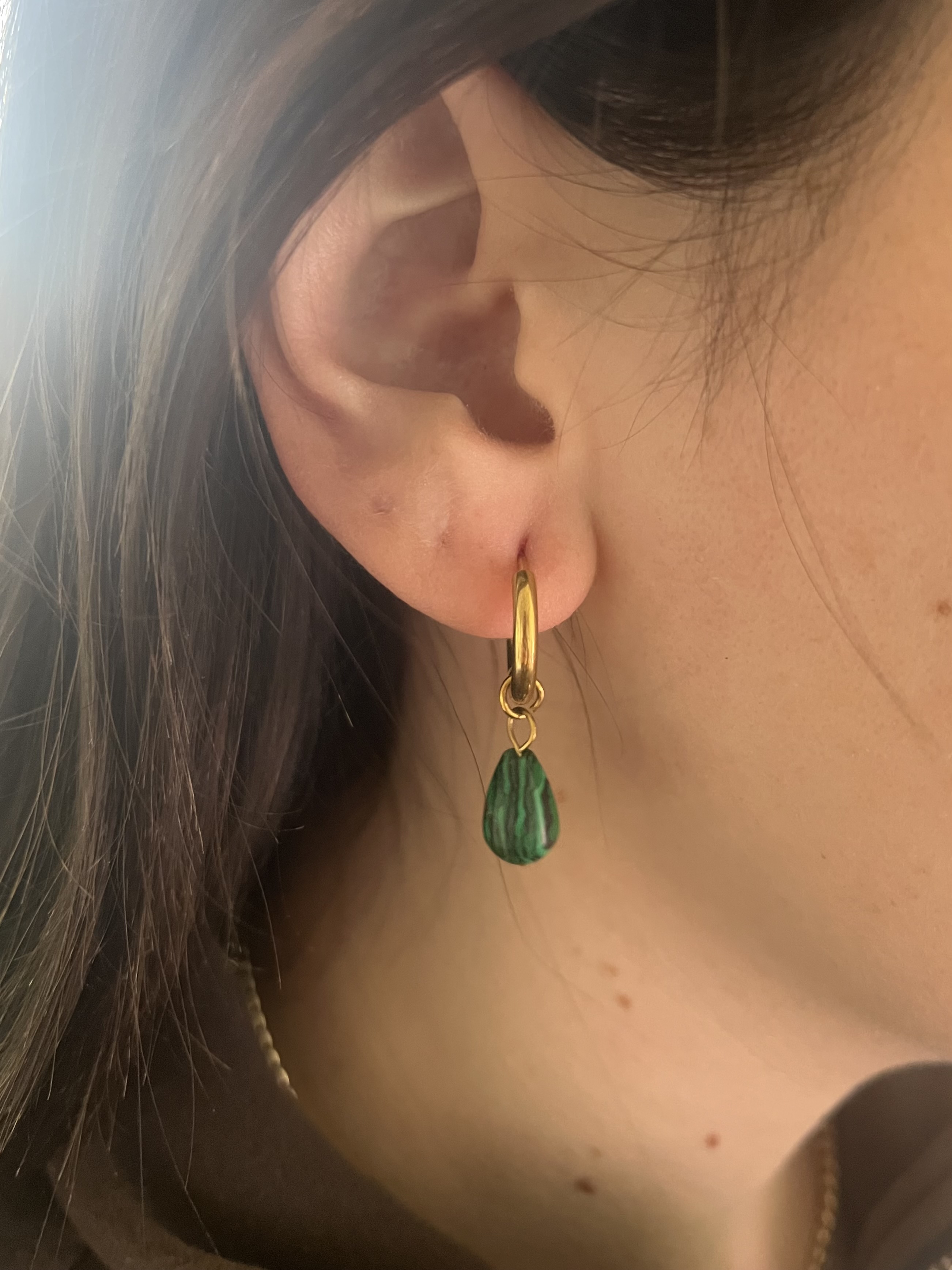 Aros Verde Malaquita 
