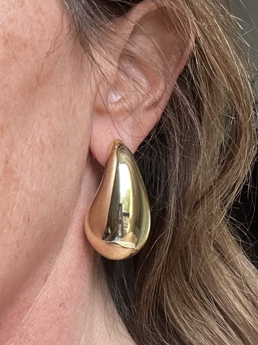 Aros Gota Grande Dorados