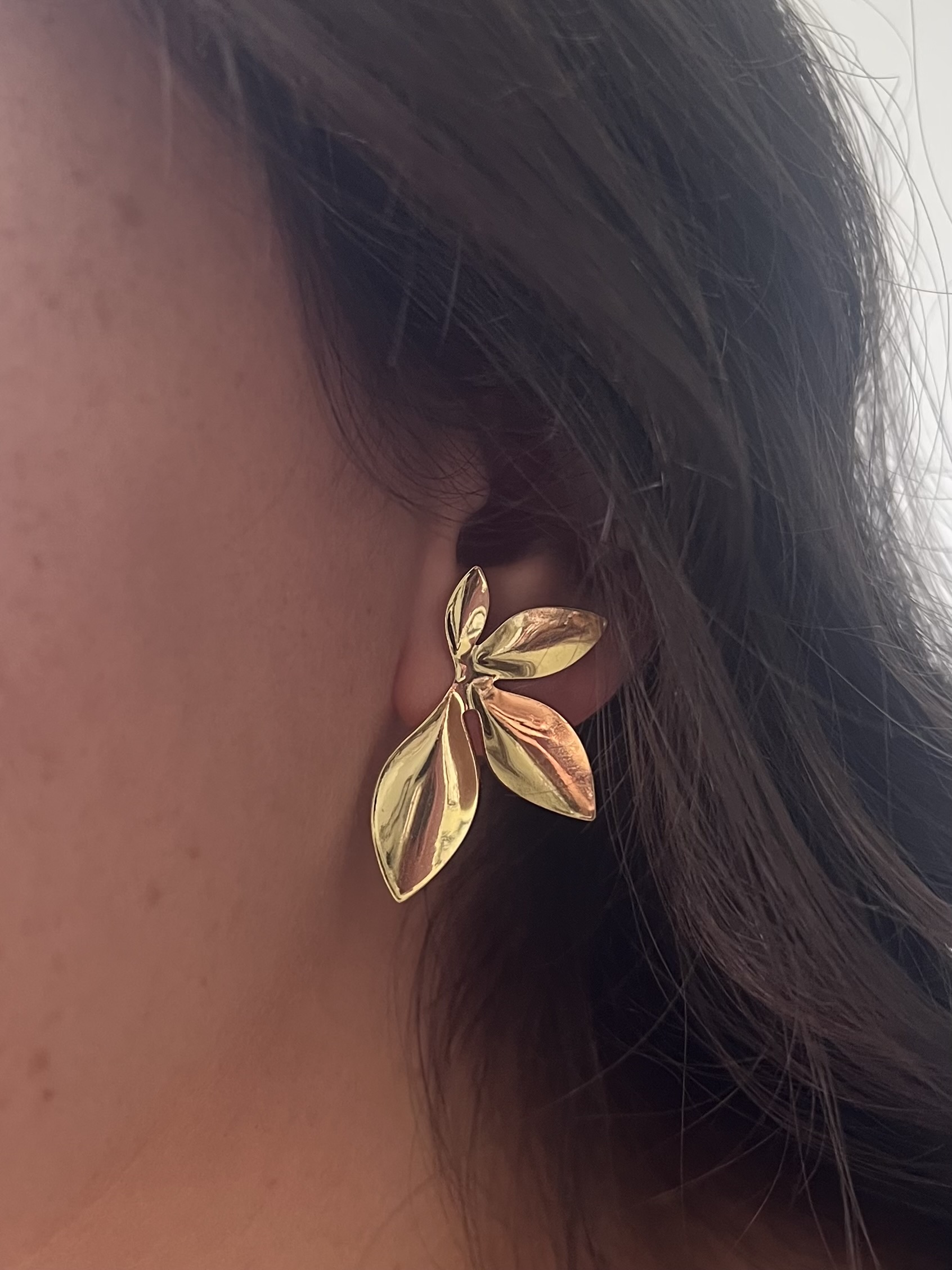 Aros hojas doradas 