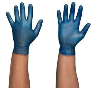 Guante exam. Vinilo Azul Sin Polvo 100 Unidades Talla L