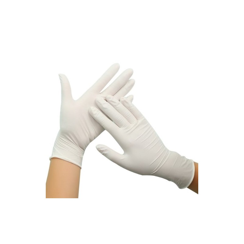 Guante exam. Látex Blanco 100 Unidades Talla M